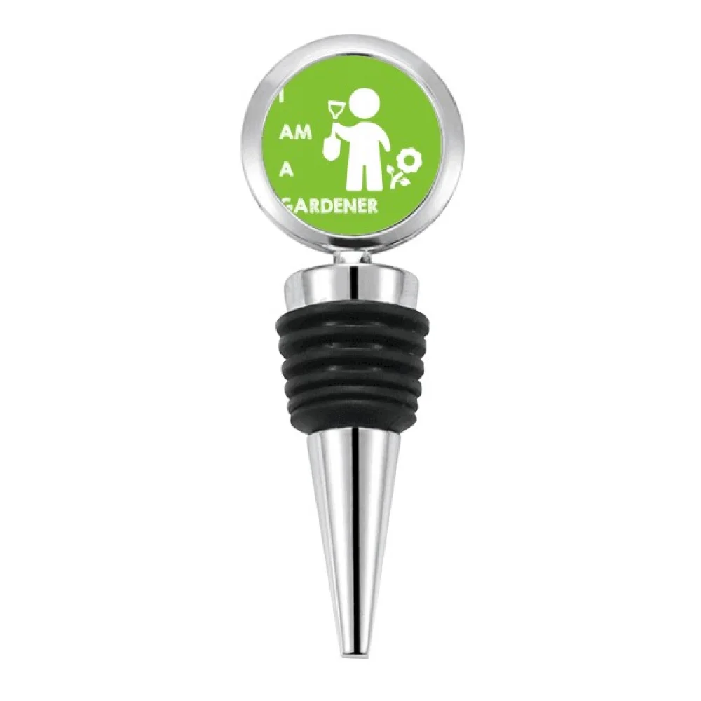 Gardener Position Flower Grass Spade Bottle Stopper Stainless Steel Rubber Reusable