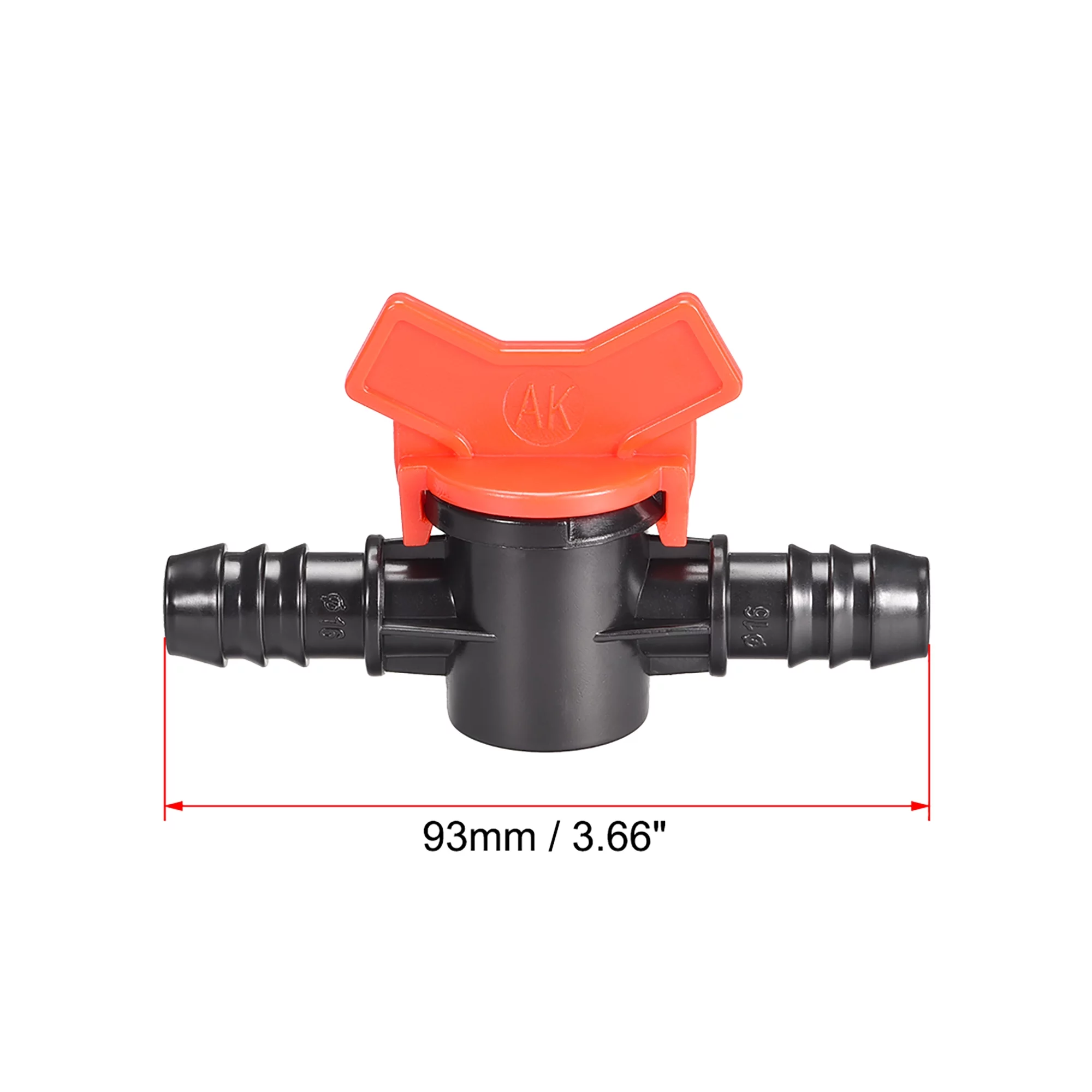 Drip Irrigation Barbed Valve,for 1/2 Inch Double Male Barbed Valve,Aquarium Water Flow Control Plastic Valve 3pcs