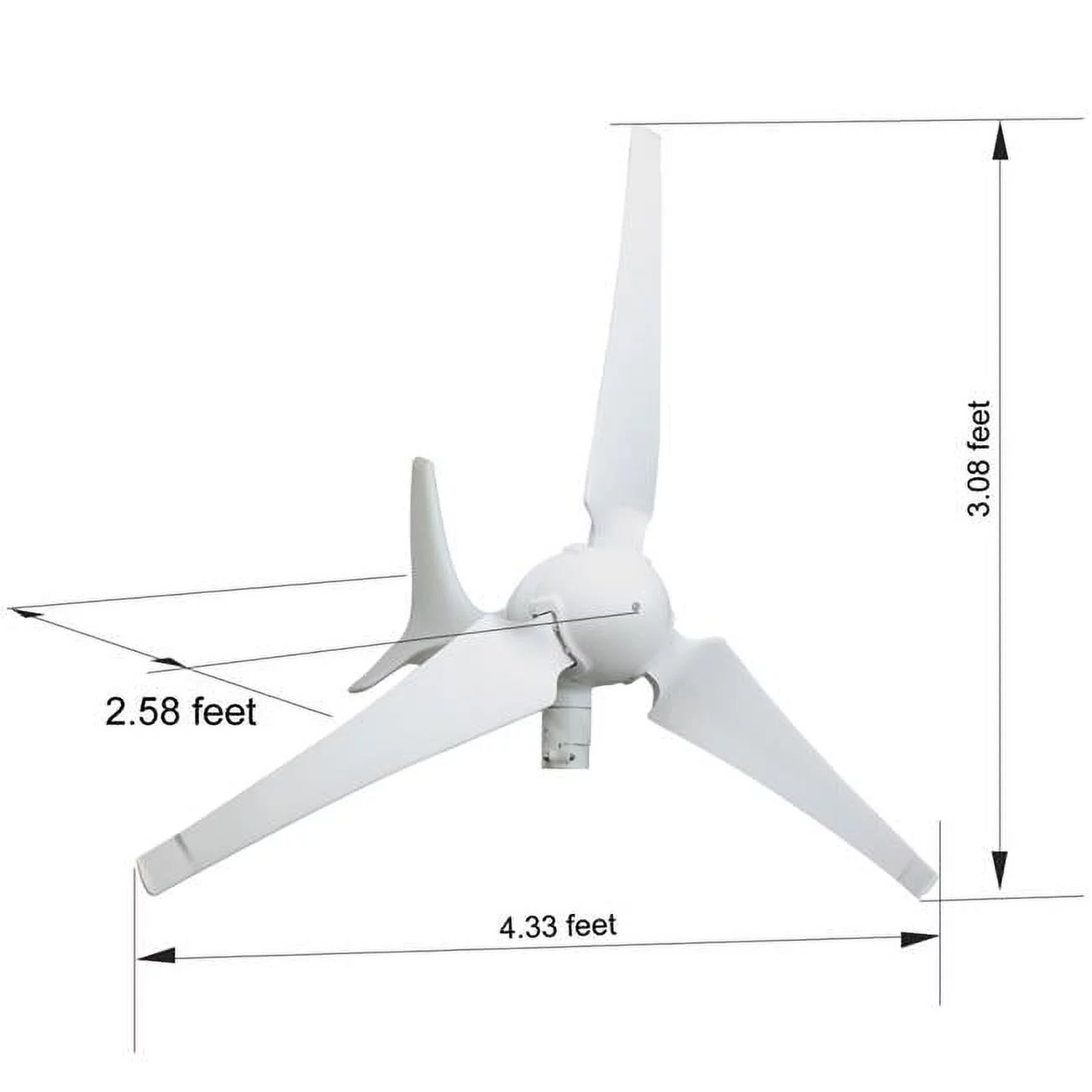 Automaxx UB0600S1BL Windmill 600W Wind Turbine Generator Kit with Bluetooth Controll, Additional Spare Blade Set