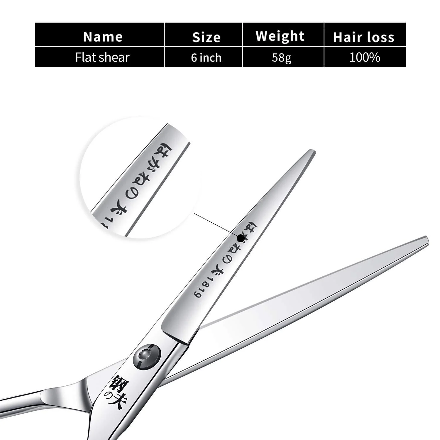 Hair Cutting Scissors Professional Barber Shears for Hair Cutting 6 Inch Razor Edge Haircut Scissors for Women Men Salon Japanese Stainless Steel with Fine Adjustment Tension Screw A-Silve