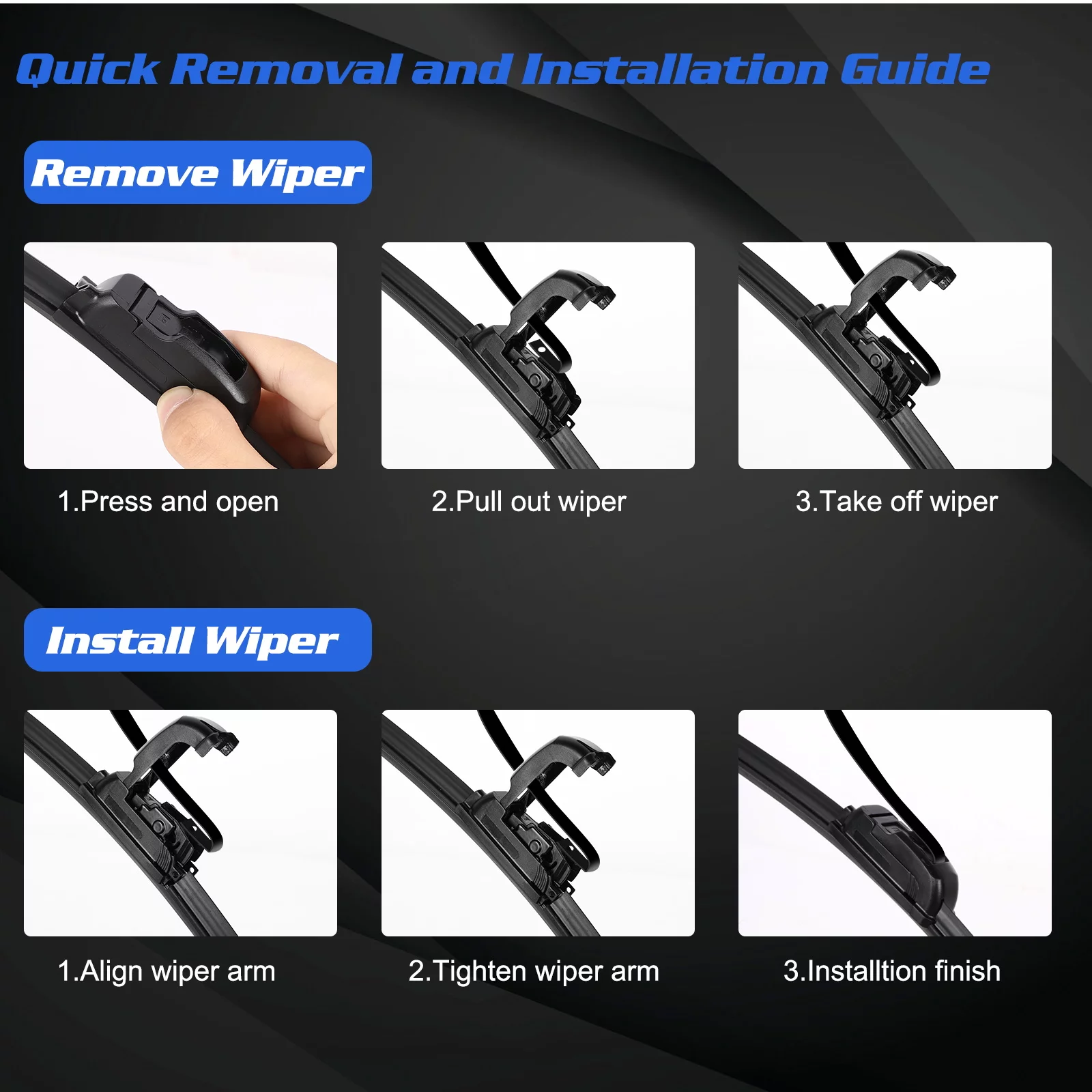 UrbanX 2-IN-1 All Seasons Water Repellency Original Equipment Replacement Wiper Blades For 2017 Mazda 6 24