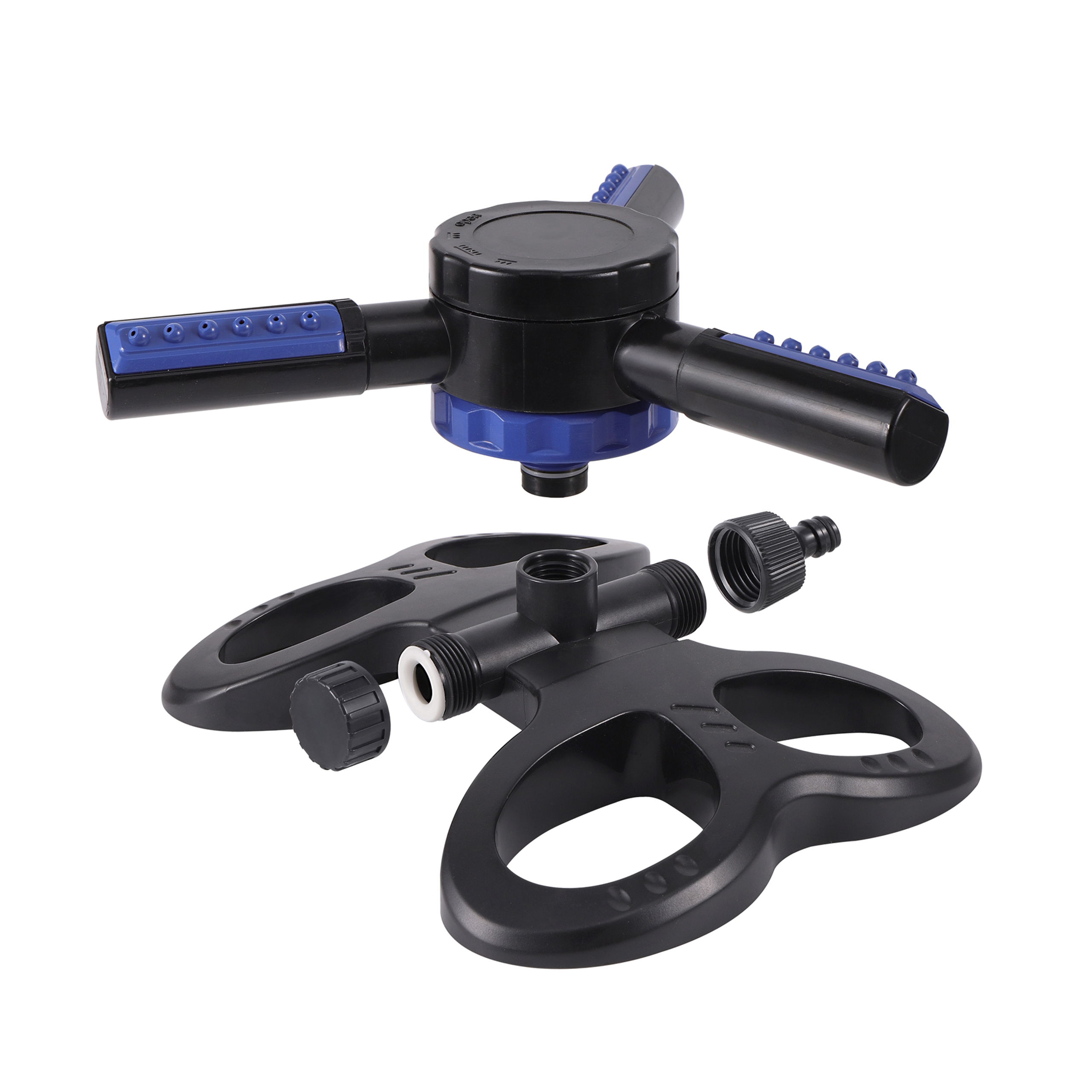 3-Arm °Automatic Rotating Sprinkler Lawn Vegetable Flower Irrigation Rotary Nozzle Trident Watering Nozzles Garden Supplies