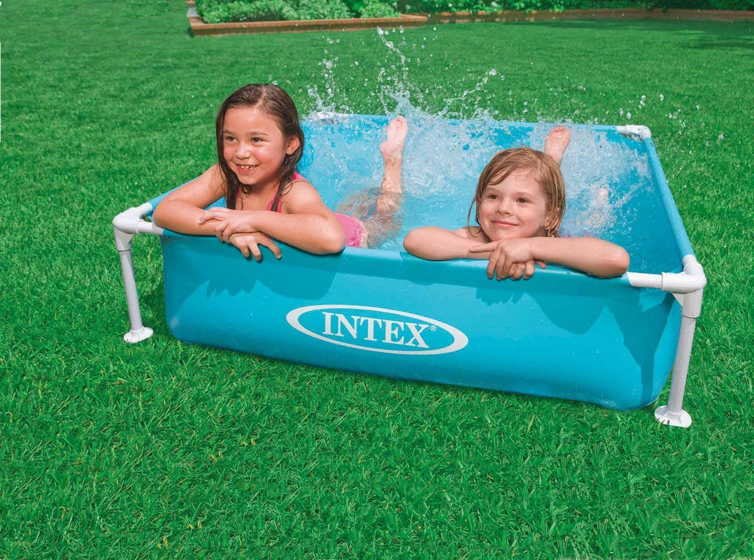 Intex 4ft x 12in Mini Frame Kiddie Beginner Swimming Pool, Ages 3 and Up, Blue