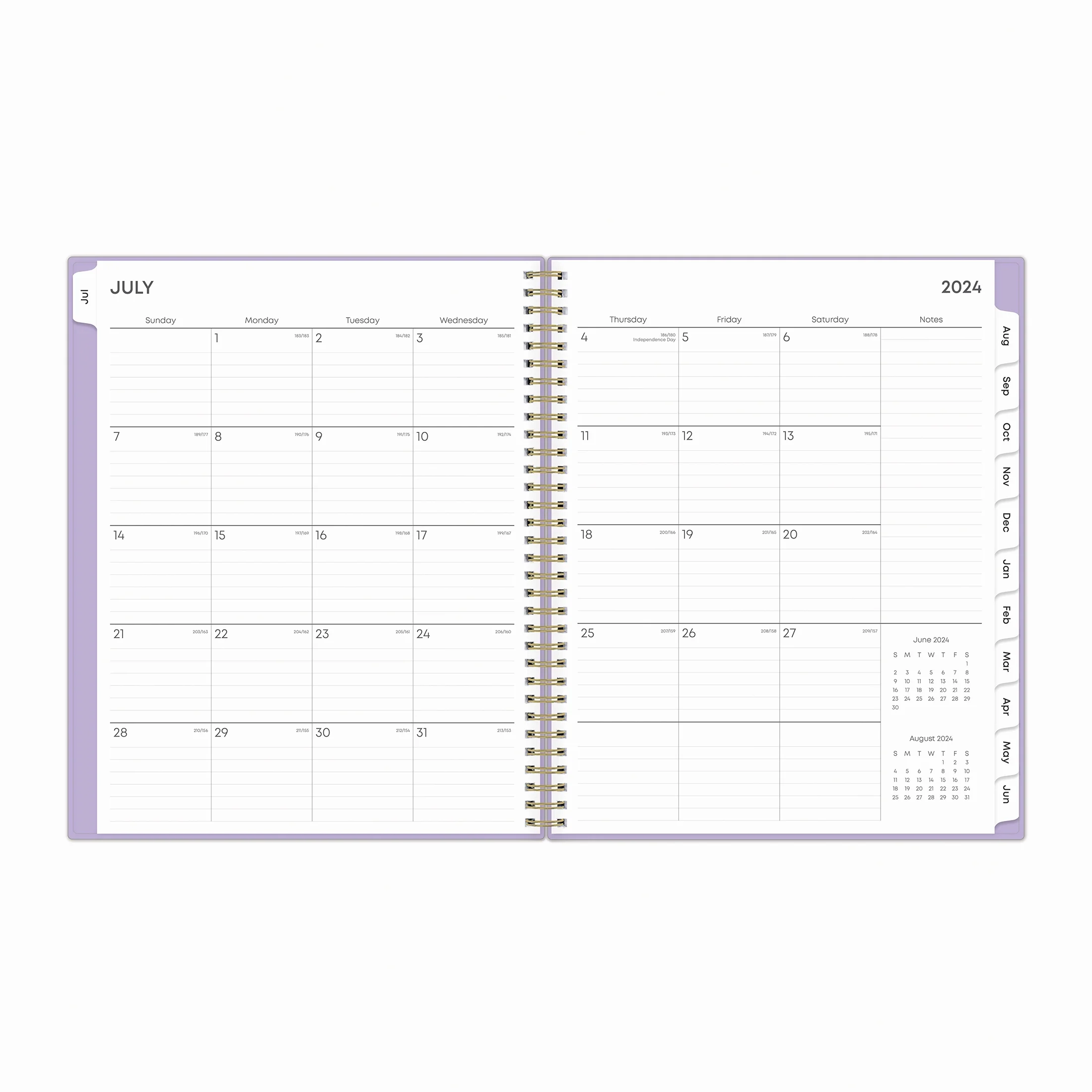 2024-25 Weekly Monthly Planner, 8.5x11, by Blue Sky, Wisteria