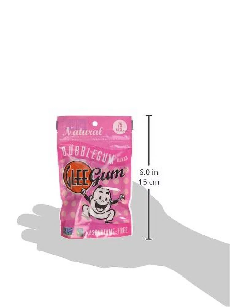 Classic Glee Gum Pouch Bubblegum 55 Pieces (Pack of 6)