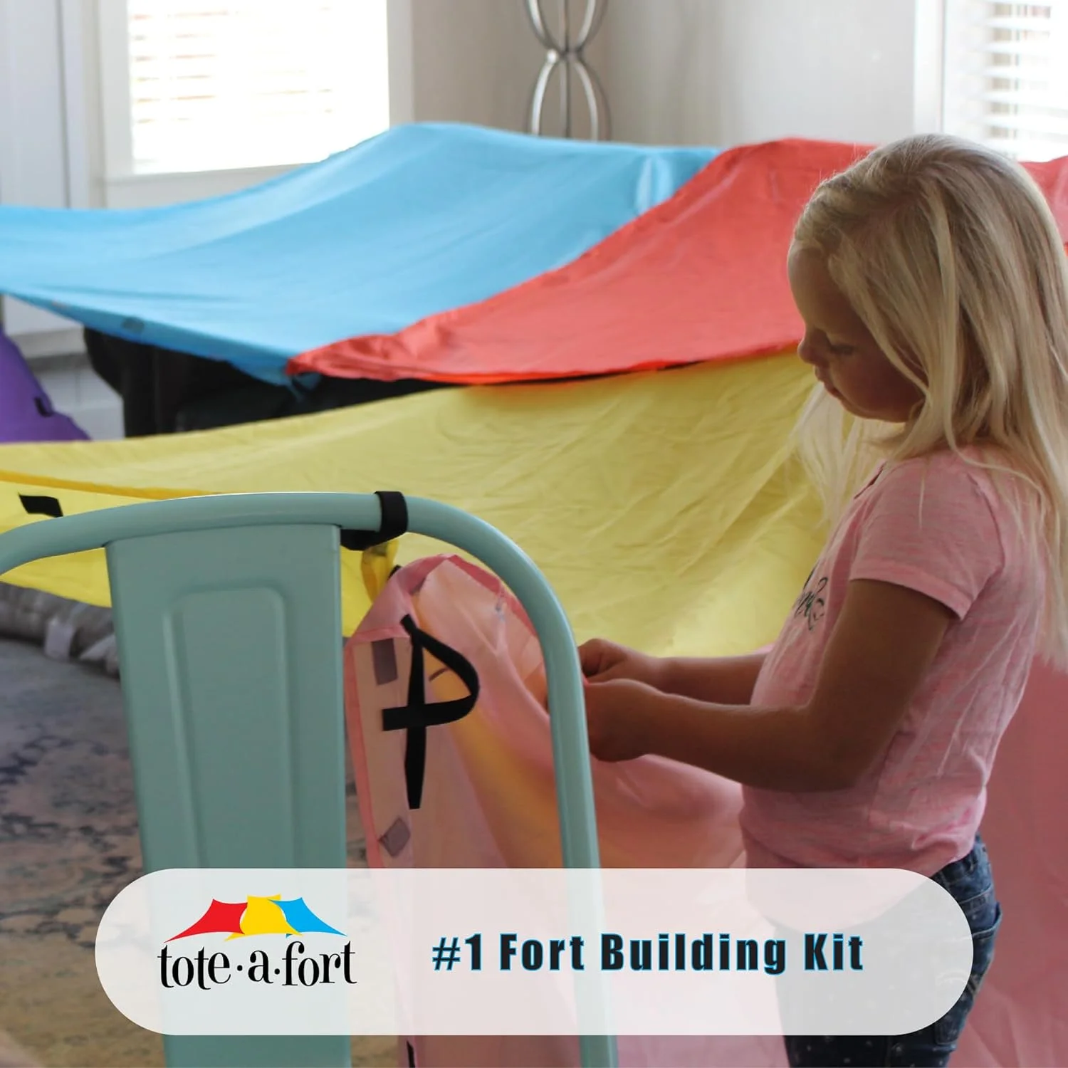 Tote A Fort Blanket Fort Kit For Kids, The Original, Kids Fort, Portable Blanket Fort