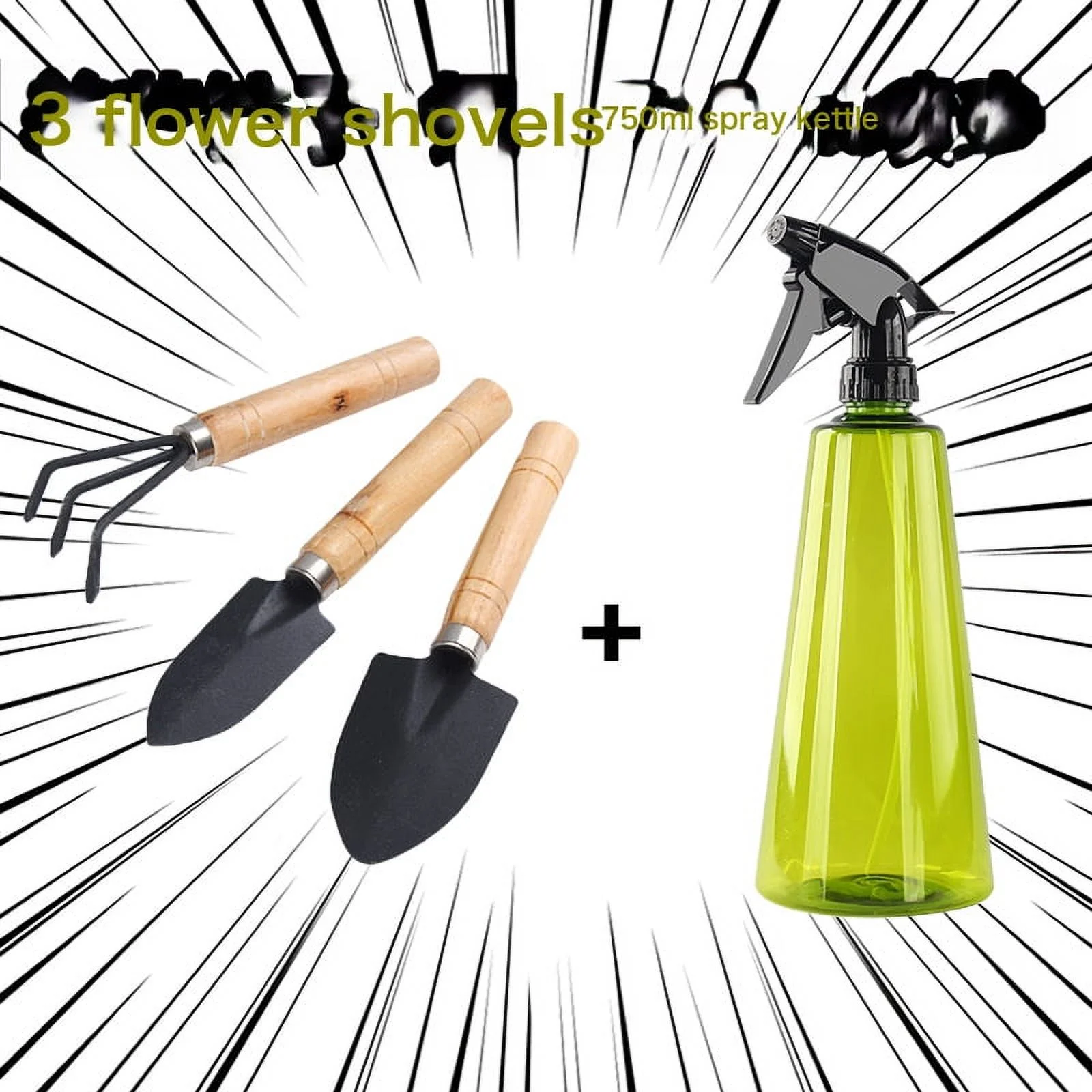 Gardening Flower Loosening Shovel Three Sets Of Travel Beach Sea Tools Digging Sand Rake Hoe Small Iron Yiho