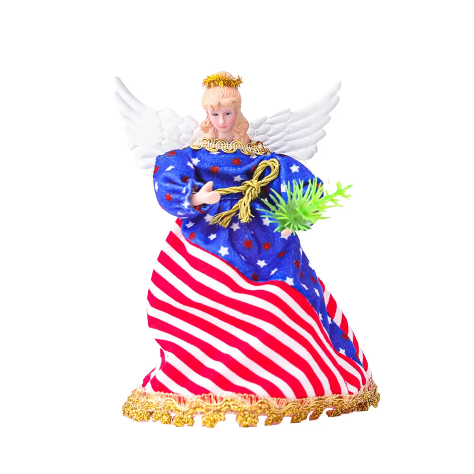 XZZjjl 4th of the July Educational Toys for 2+ Year Old Festive Female Angel Figurine Pendant Day Decoration Ornaments *6Pcs