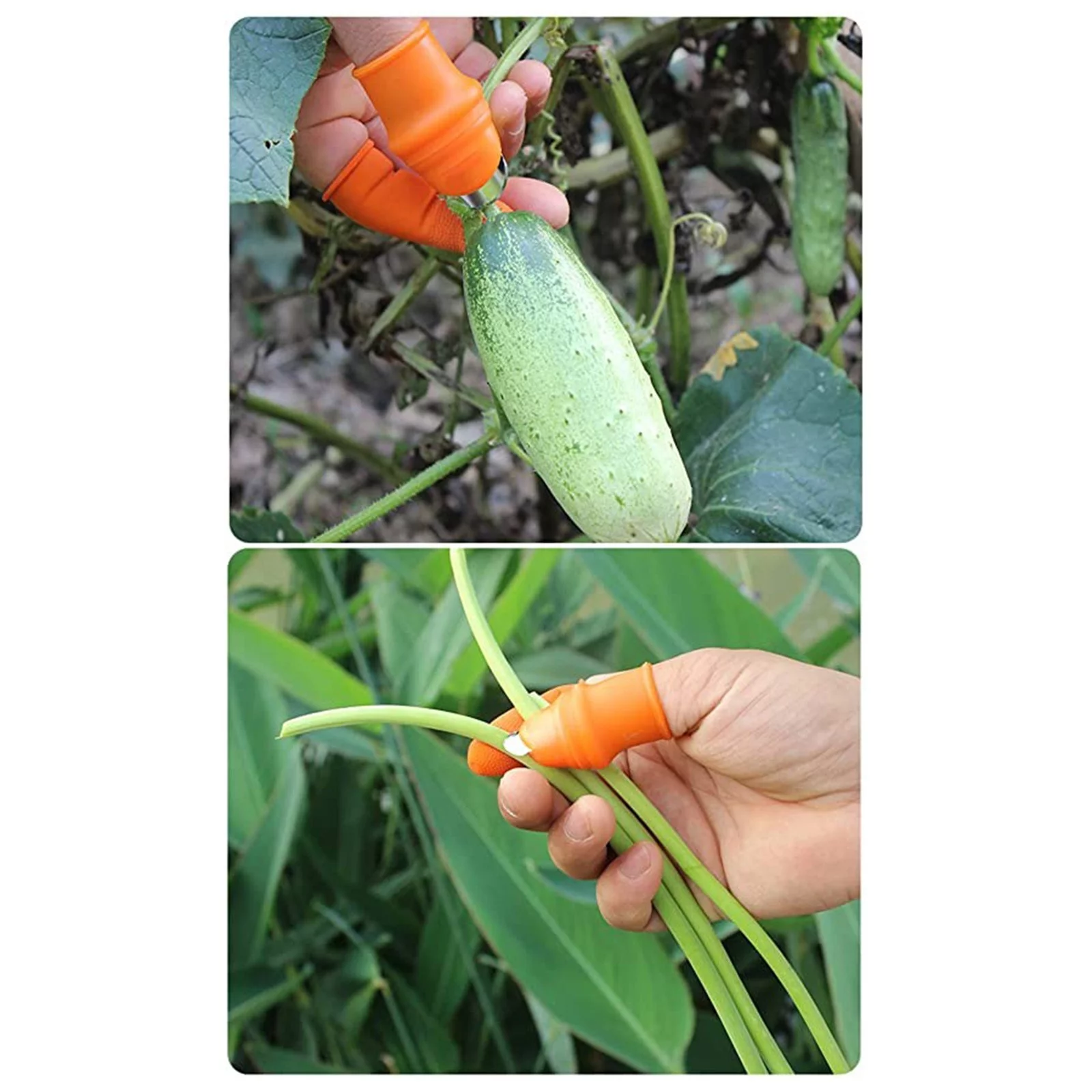 Bnnlsa Flower Pots Vegetable Picking Potted Plants Trim Silicone Thumb Knife Set Knife Garden Tools Garden Silicone Thumb Knife