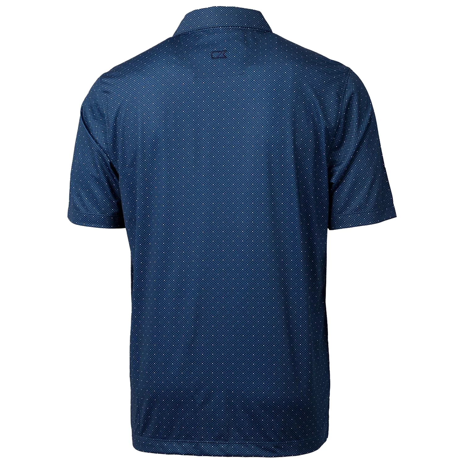 Men's Cutter & Buck Navy Auburn Tigers Primary Team Logo Pike Double Dot Print Stretch Polo