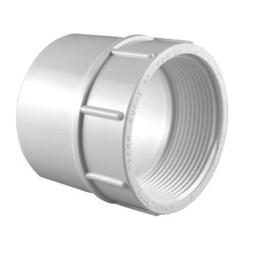 Charlotte Pipe PVC 02101 1000HA Pipe Adapter, White, Each