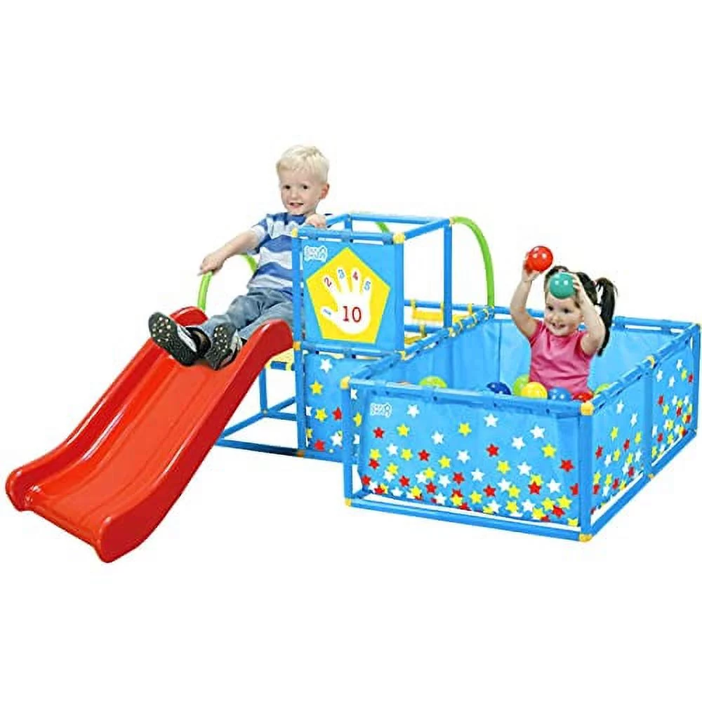 Eezy Peezy Active Play 3 in 1 Jungle Gym PlaySet “ Includes Slide, Ball Pit, &