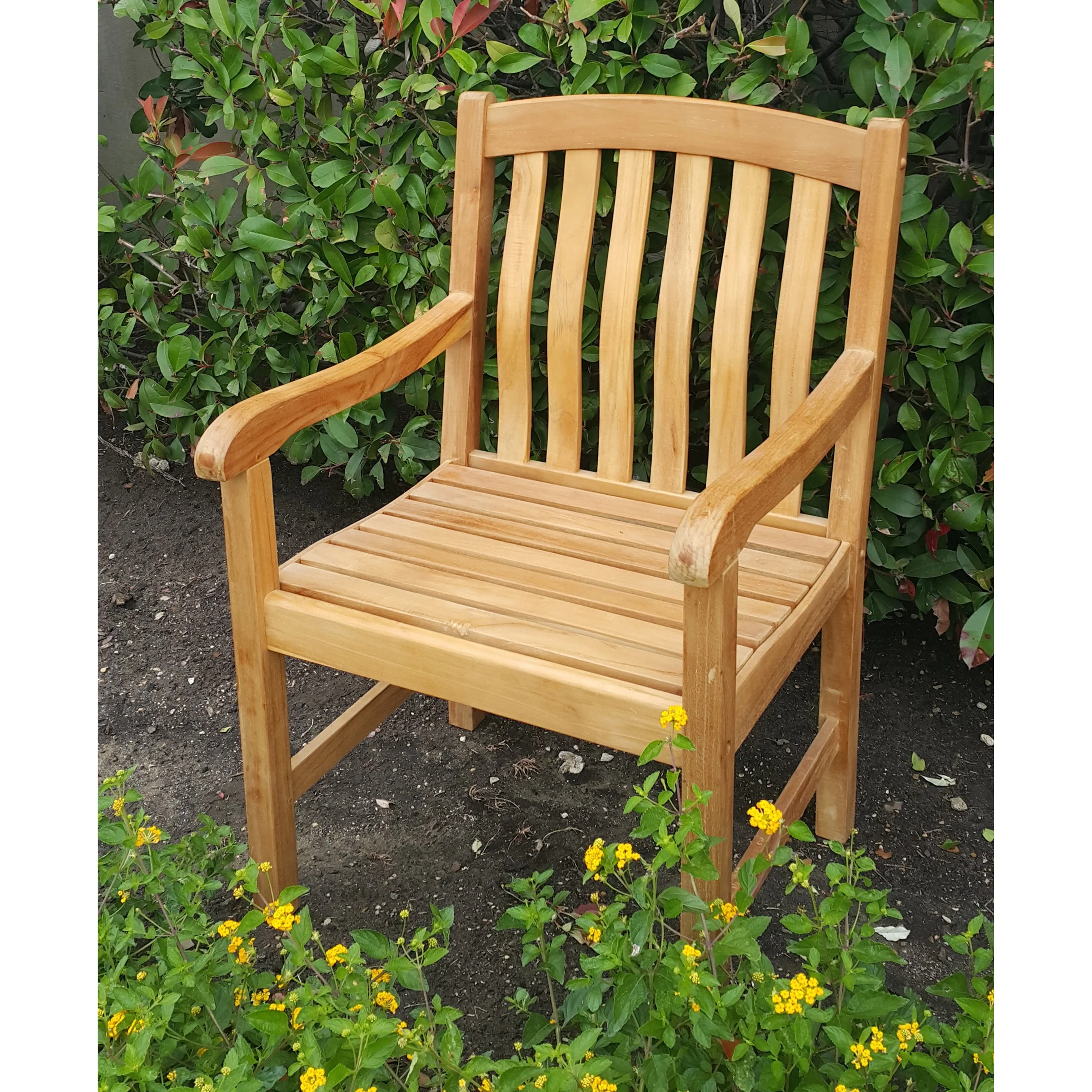Cambridge-Casual AMZ-120111T Arie Teak Dining Chair, Natural