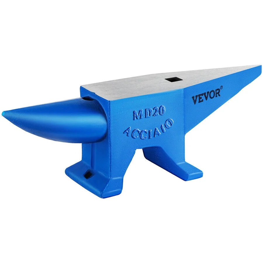 VEVOR 44lbs Steel Anvil with Two Horns and Holes for Metalworking