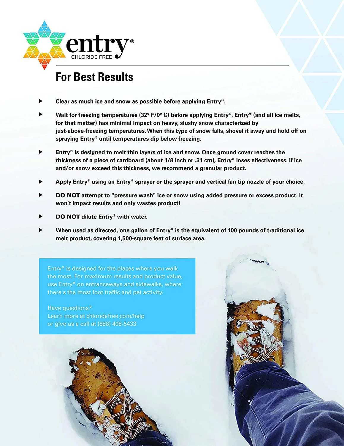 Entry Chloride Free Liquid Snow and Ice Melter (1/2 gal)