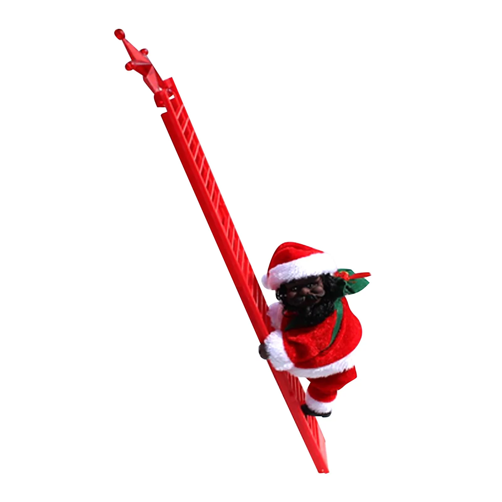 YHAIOGS Santa Climbing Ladder Electric Santa Climbing Rope Ladder Decoration Xmas Santa Plush Doll TOy