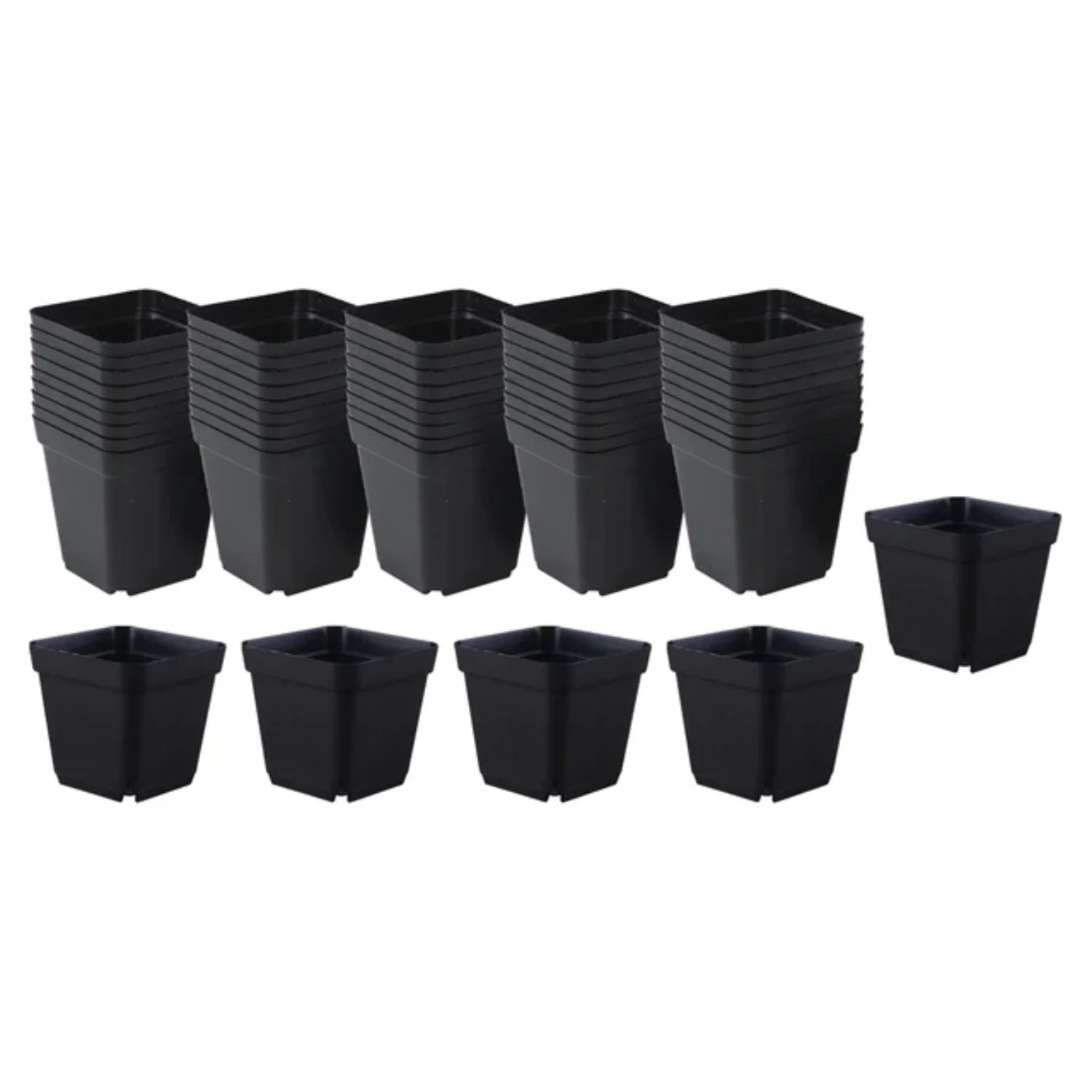 50Pcs Nursery Pots Flower Planter Nursery Transplanting Planter Container Seed Starting Pot  Office Room Balcony Table Garden
