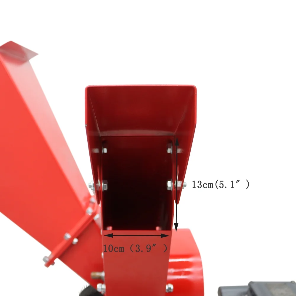 Techtongda 220V Hand Pushed Wood Crusher Branch Crusher Twig Shredder Straw Landscaping Shredder