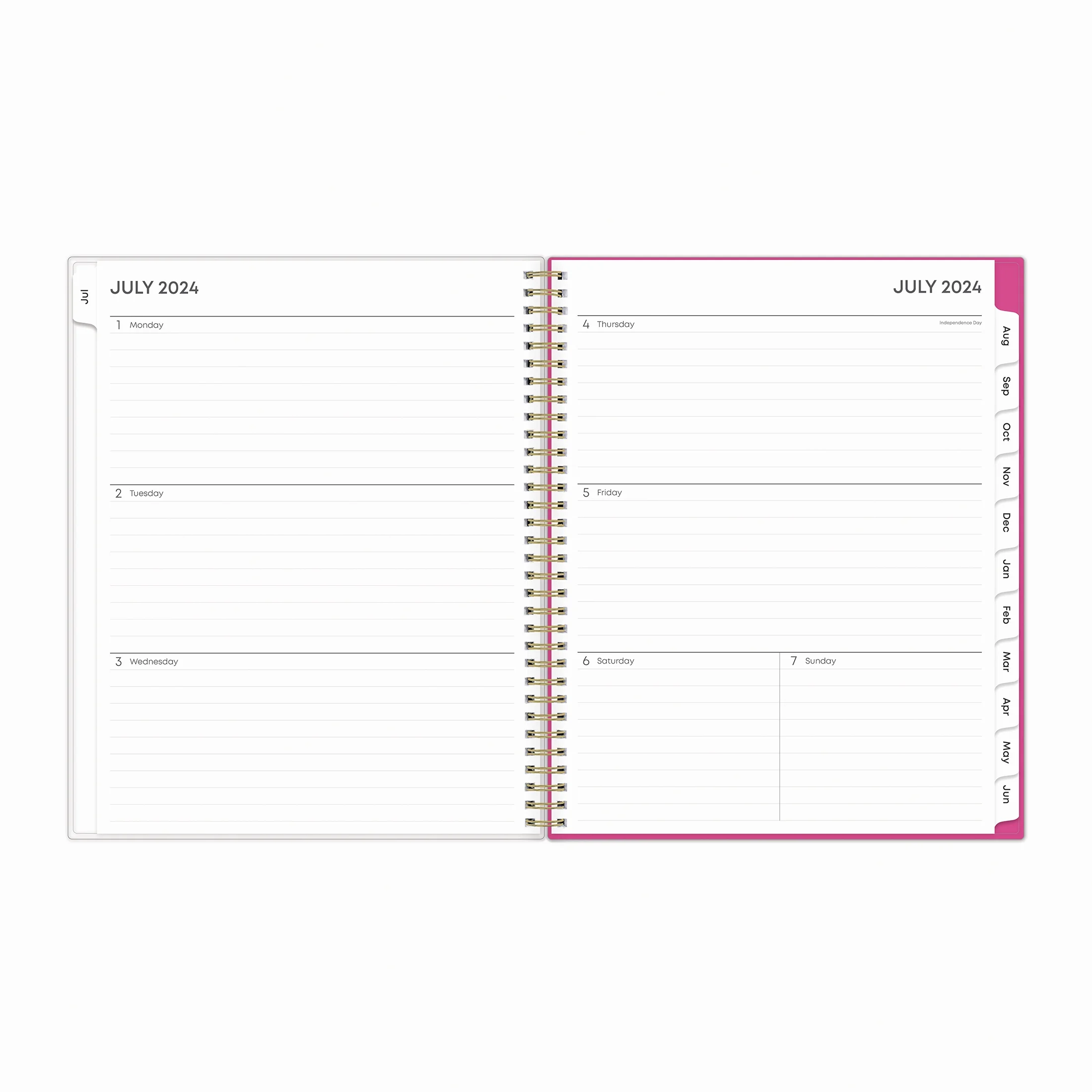 2024-25 Weekly Monthly Planner, 8.5x11, by Blue Sky, Rainbow Wave