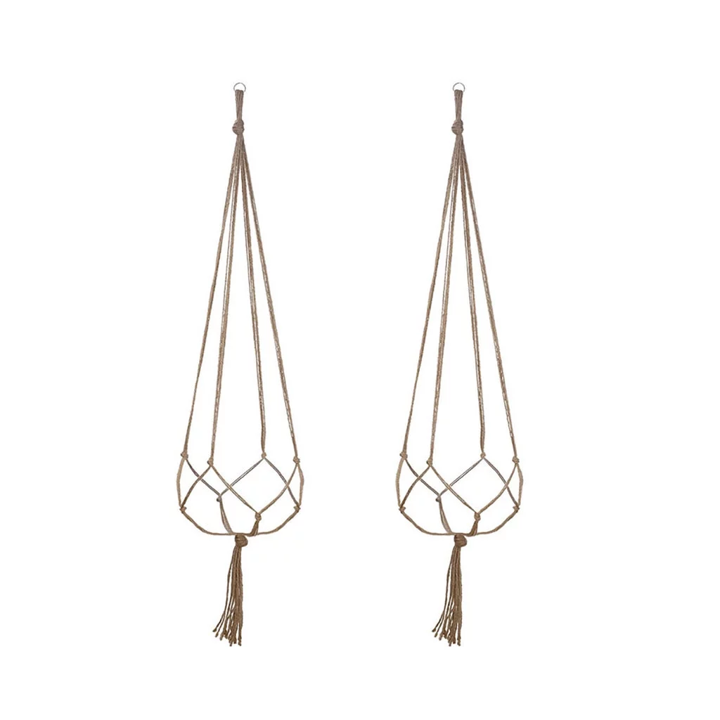 Bescita 2PCS Plant Hanger Flower Pot Cotton Rope Wall Plant Holder Indoor Home Decor