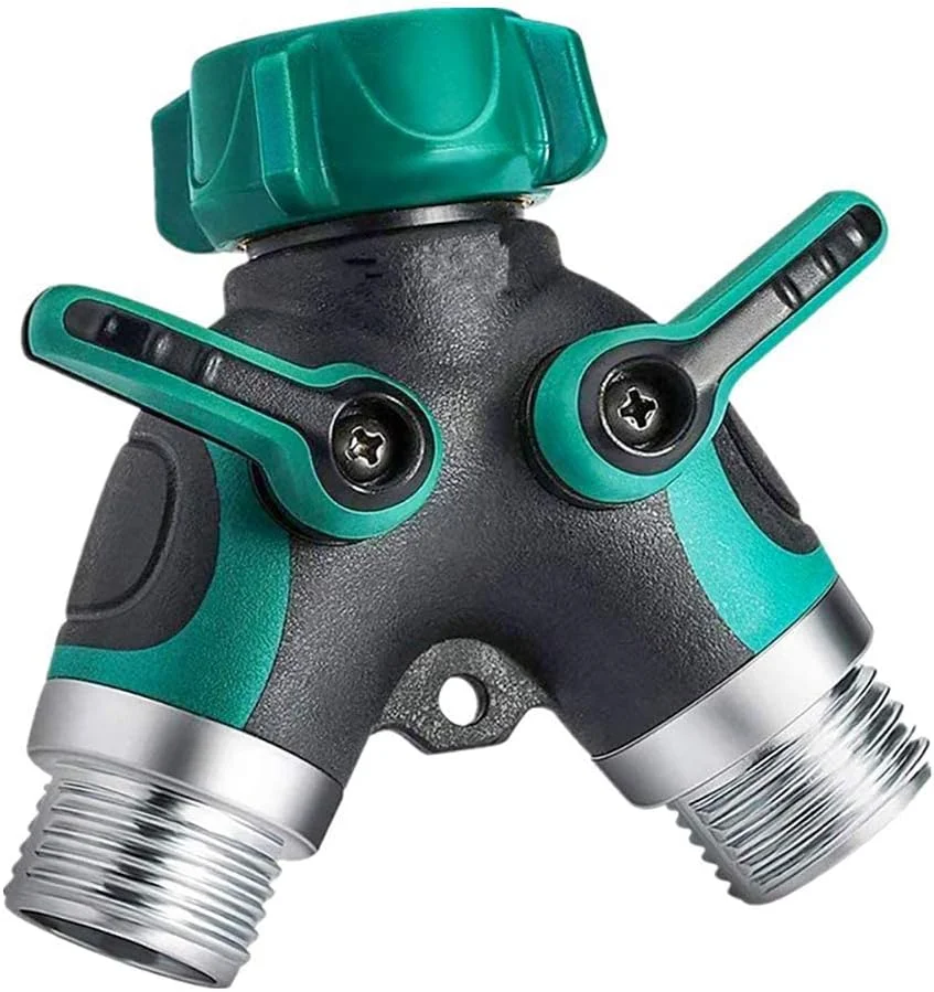 Hose Splitter 2 Way Heavy Duty, Garden Hose Splitter, Water Hose Splitter,3/4 Inch Shut Off Valve Garden Hose Y Valve Connector Hose Splitter 2 Way Valve Adapter