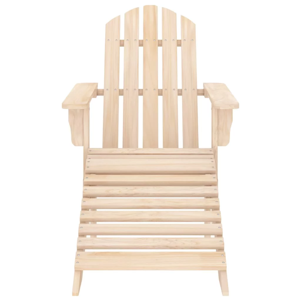Irfora Patio Adirondack Chair with Ottoman Solid Fir Wood