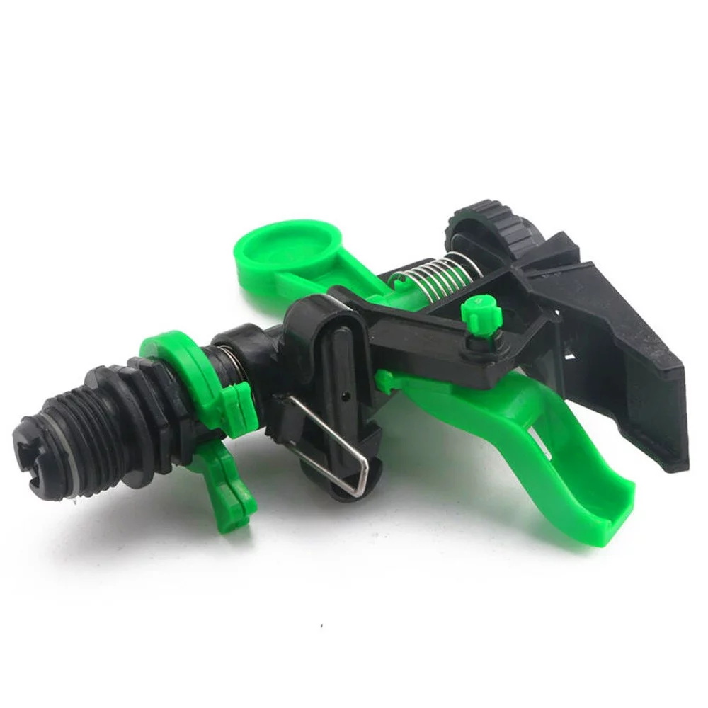 Sufanic Plastic Sprinkler Head,5Pcs ABS Impact Sprinkler Head Adjustable 0-360 Degree 34Ft-60Ft Spray Distance,Black