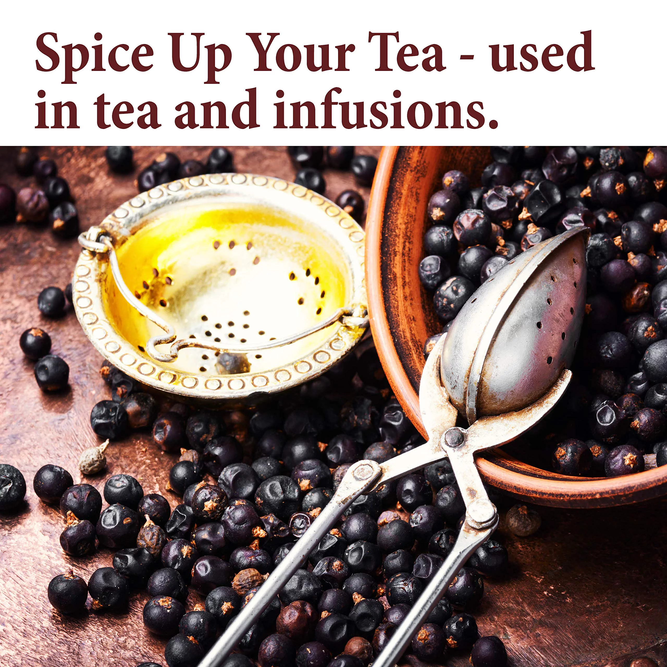 The Spice Way Whole Juniper Berries-All Natural 100% Pure European & American Cuisine-4 oz