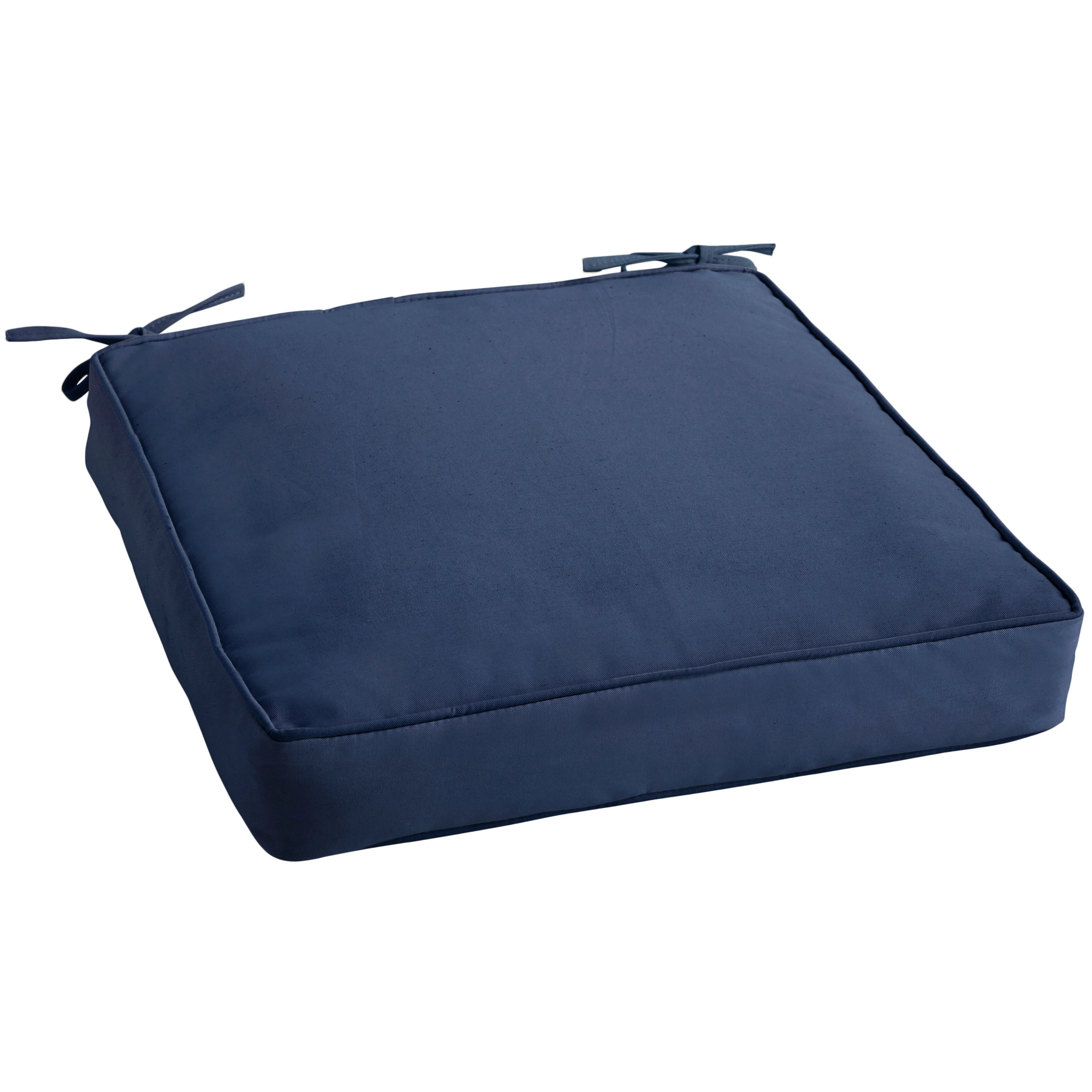 Humble and Haute Sunbrella Canvas Navy Indoor/ Outdoor Deep Seating Chair Cushion 25 in w x 25 in d