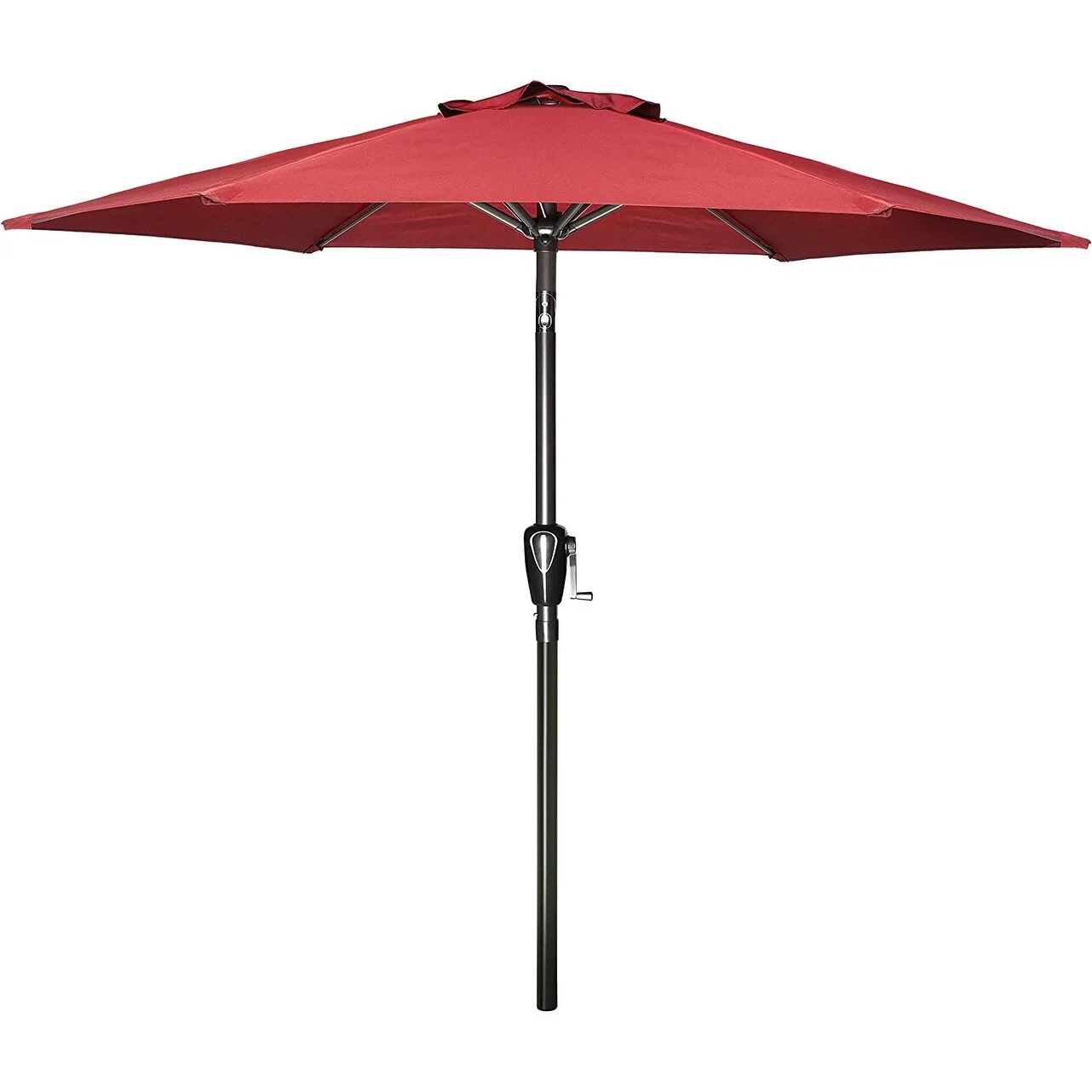 Simple Deluxe 7.5' Patio Outdoor Table Market Yard Umbrella with Push Button Tilt/Crank, 6 Sturdy Ribs, 7.5 ft, Green Red
