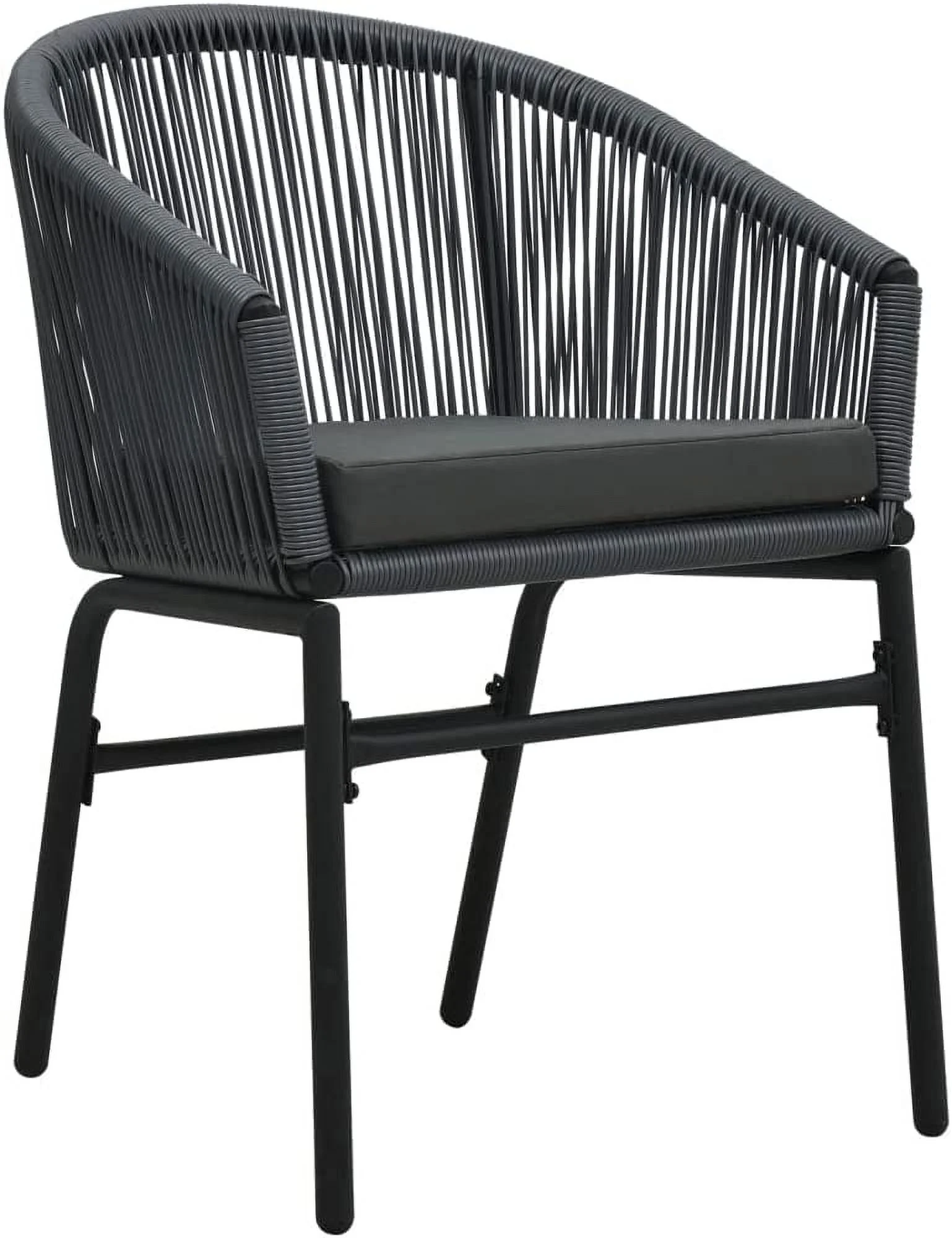 9 Piece Patio Dining Set Anthracite  with 1 x Table 8 x Chair 8 x Seat Cushion