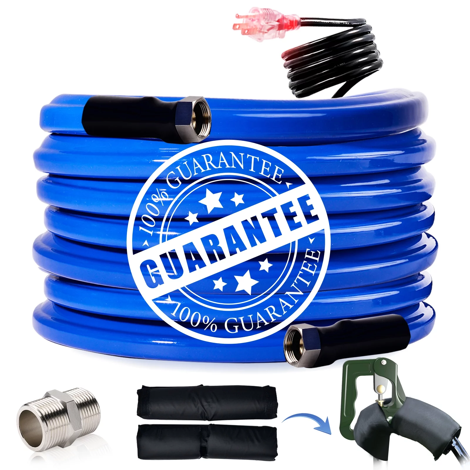 50FT Heated Water Hose for RV,-45 ℉ Antifreeze Drinking Garden Water Hose，Rv Accessories, Rv Water Hose