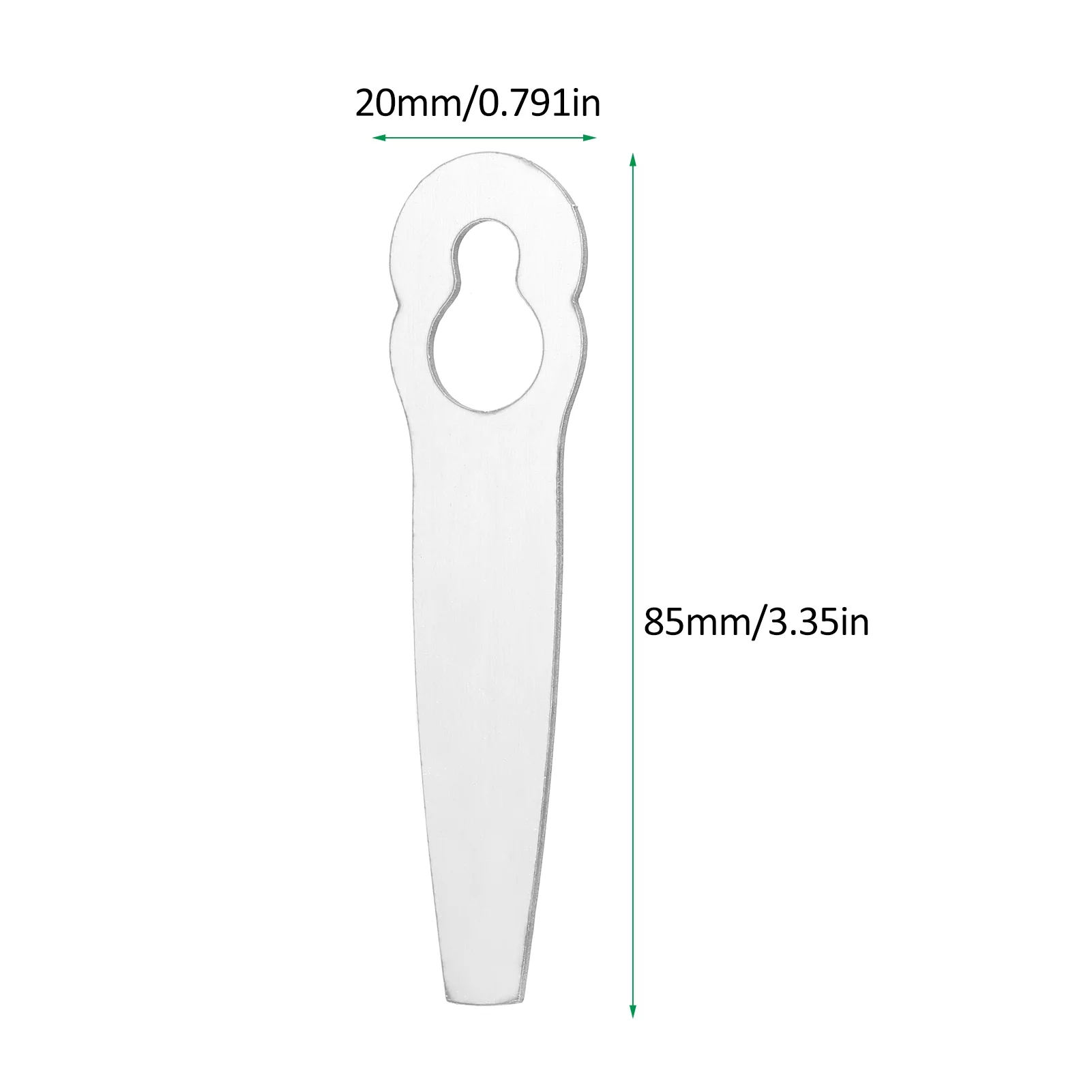 Andoer 10Pcs Machine Trimming Replacement Stainless Steel Trimmer Grass Mowing Garden Lawn Mower Accessories for Lawn Mower