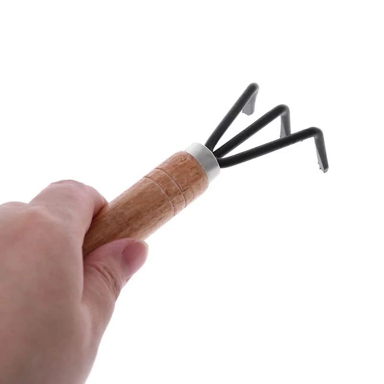 3 PcsXILONG Gardening tools black plastic handle spray plastic two-headed hoe dual-use hoe five-tooth rake shovel outdoor hoe flower shovel