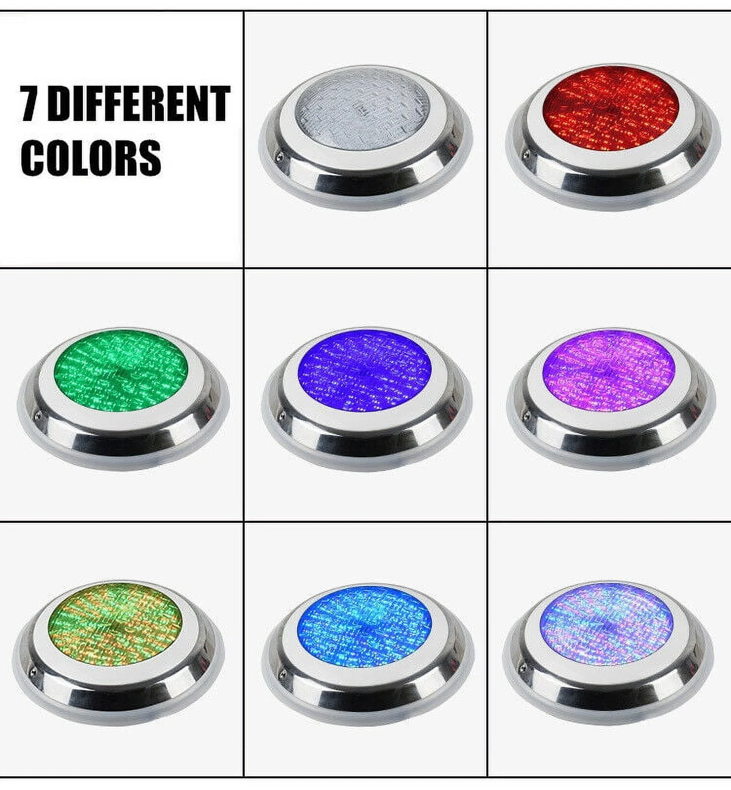 DENEST 54W RGB Underwater Swimming Pool Light Pond Fountain Light with Remote Waterproof