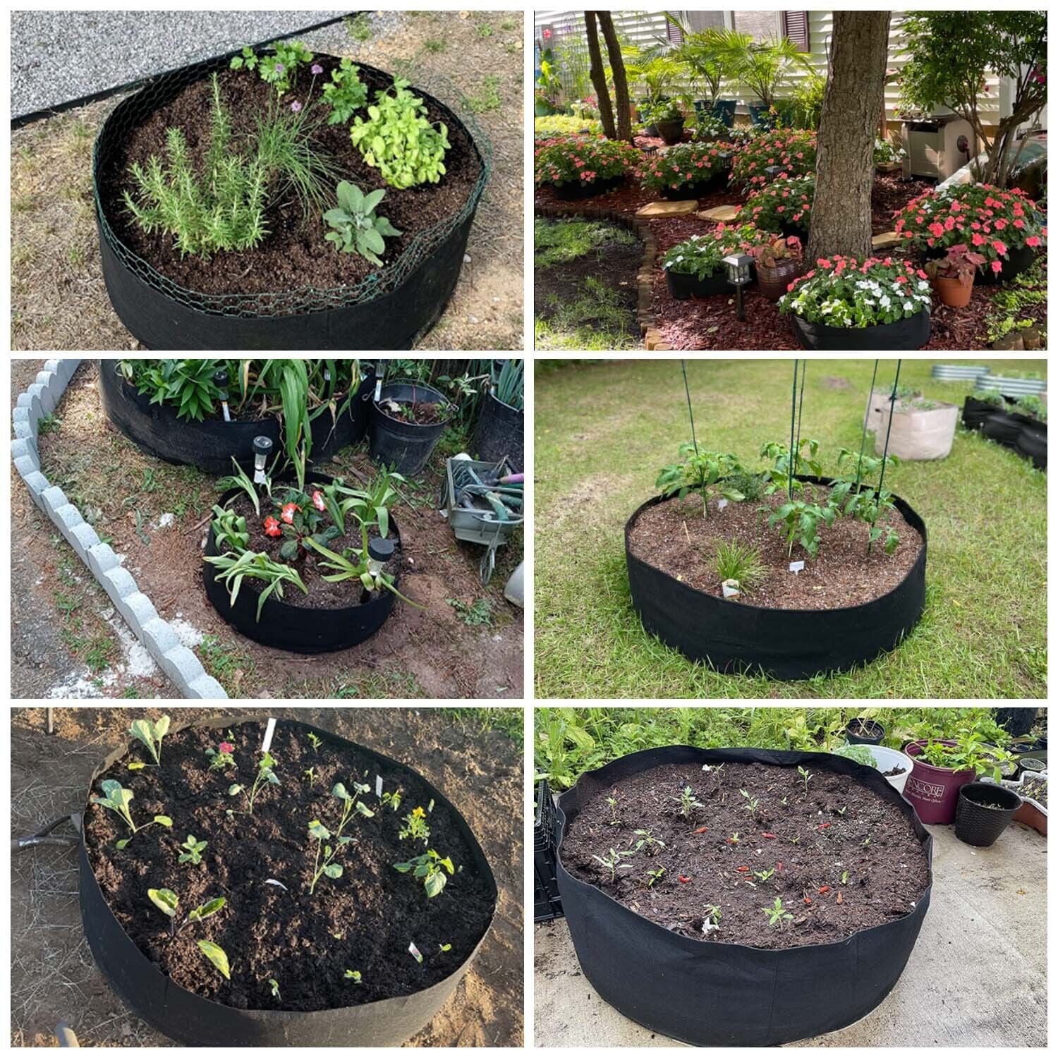 1-30 Gallon Plant Grow Bags Fabric Pot Nursery Soil Bag Thickened Nonwoven Bag