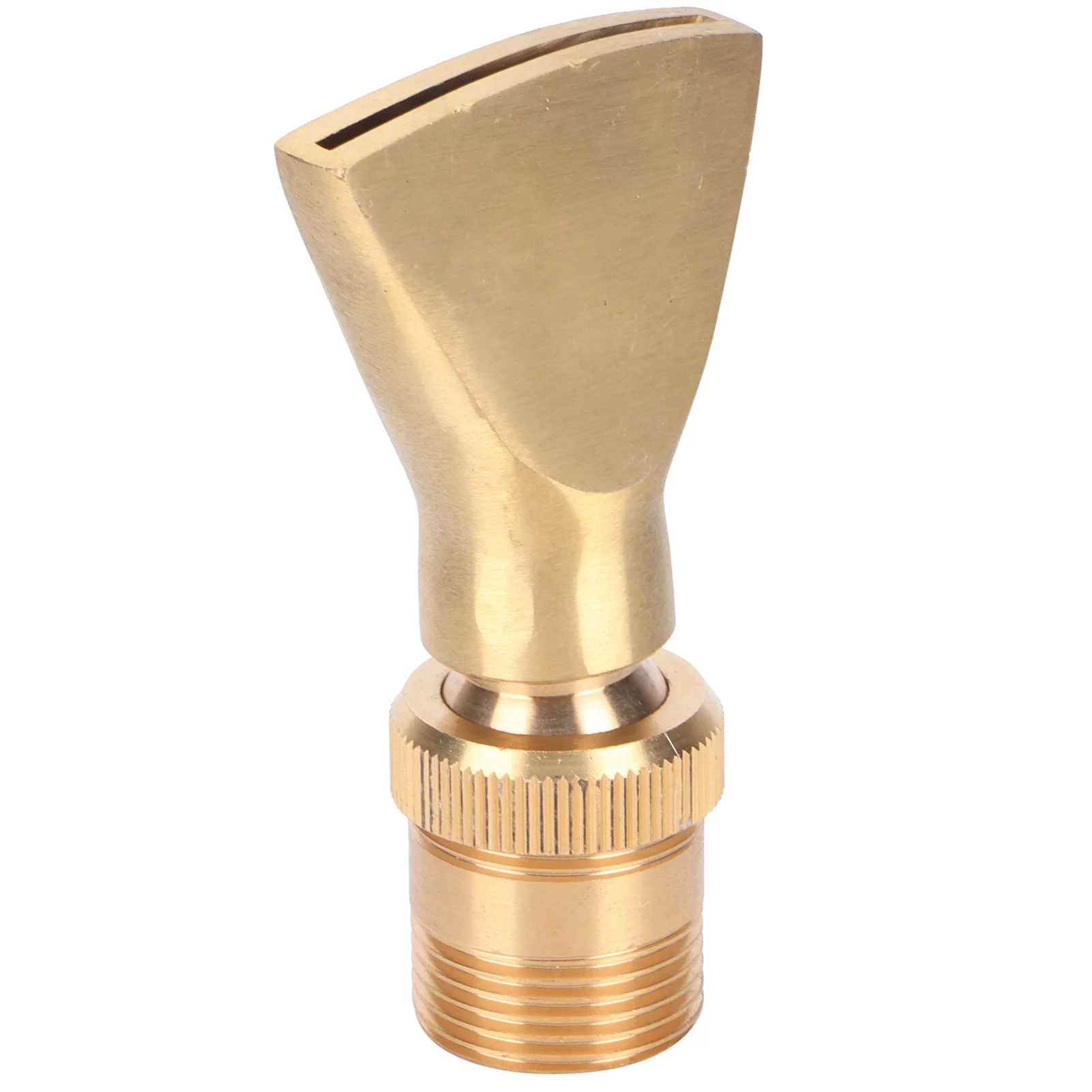 Fountain Nozzle Durable Brass Narrow Fan Jet Water Fountain Nozzle Spray Head Adjustable Pond Sprinkler(a)