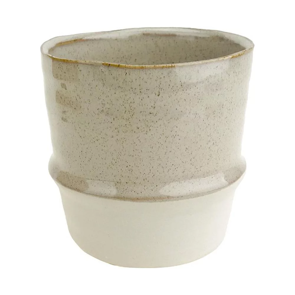 Two Toned Tapered Ceramic Pot, 4-3/4-Inch