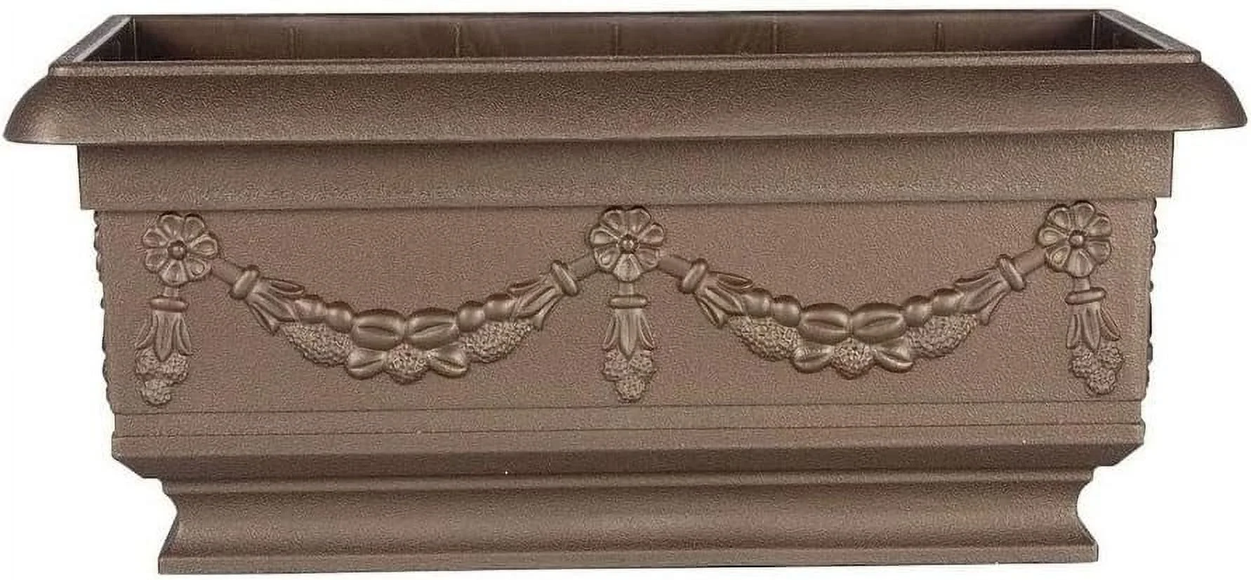 Rectangular   Planter Brown Plastic