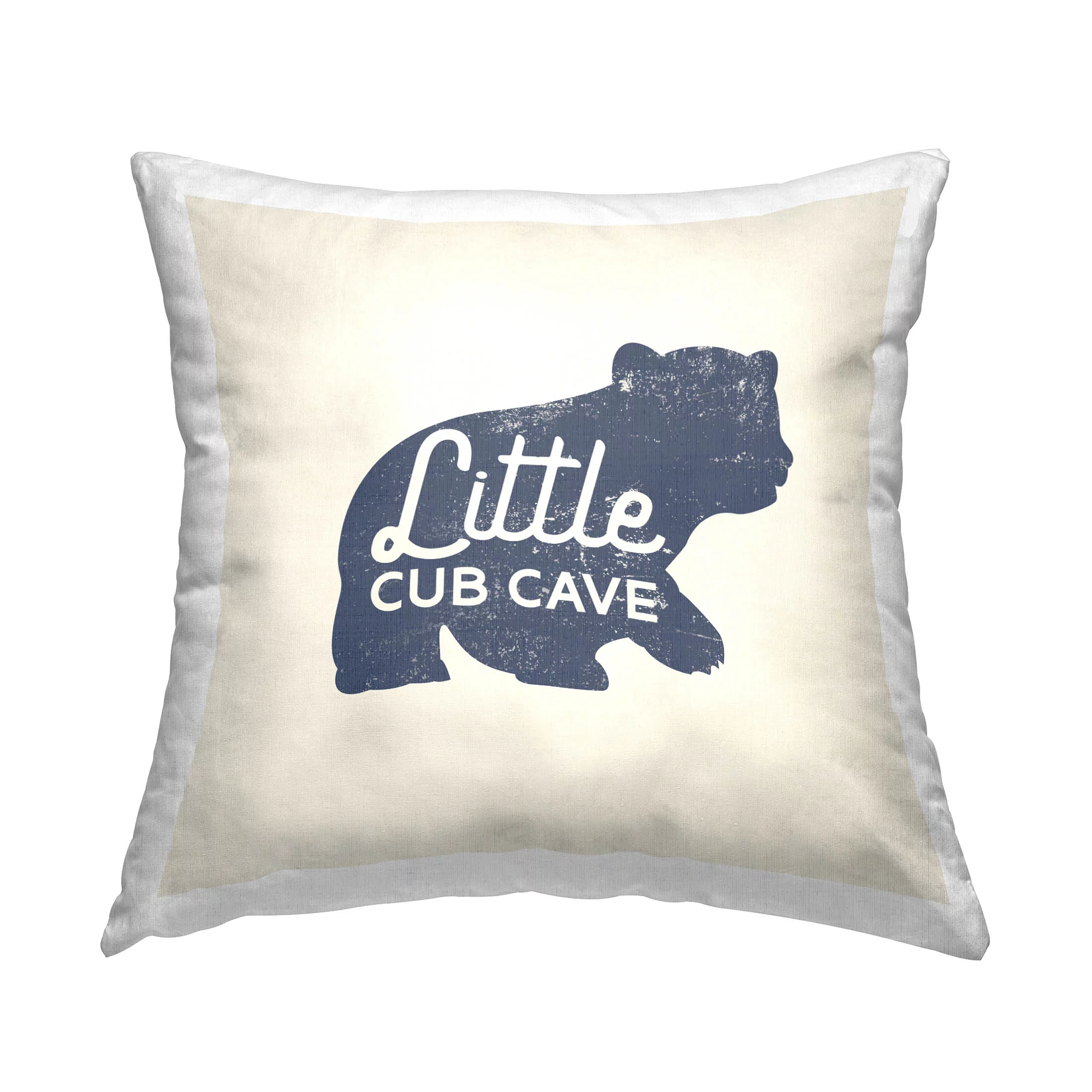 Stupell Industries Little Cub Cave Kids Bear Printed Throw Pillow Design by Daphne Polselli