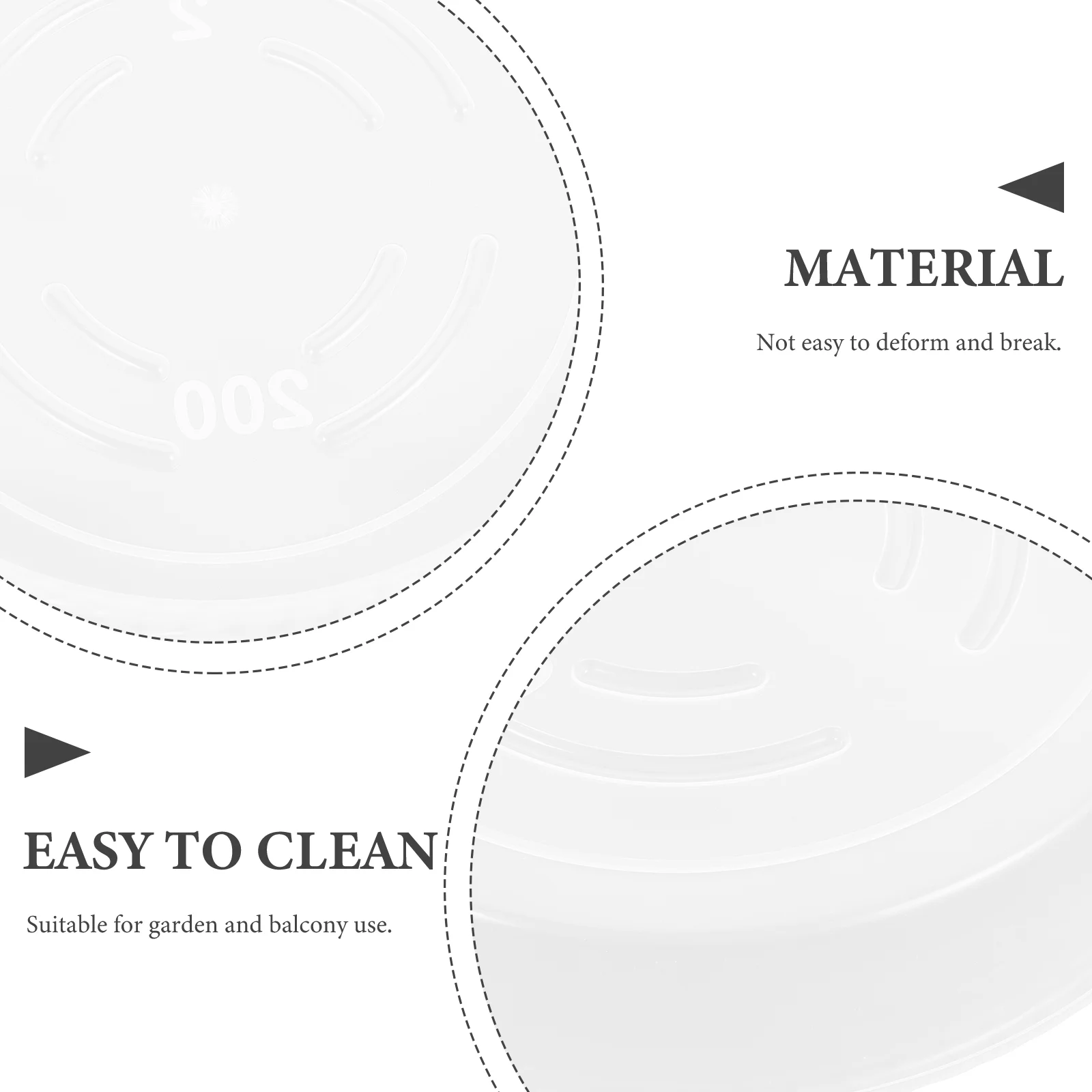 Plant 30 Pcs Flowerpot Trays Gardening Water Holder Square Container Base Plastic