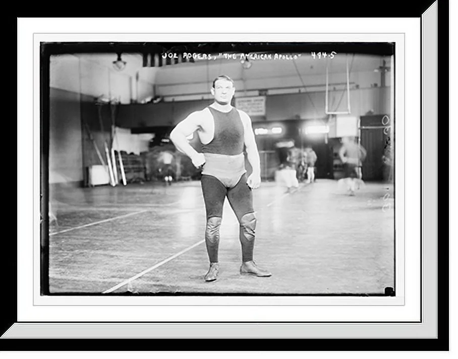 Historic Framed Print, Joe Rogers, posing as 