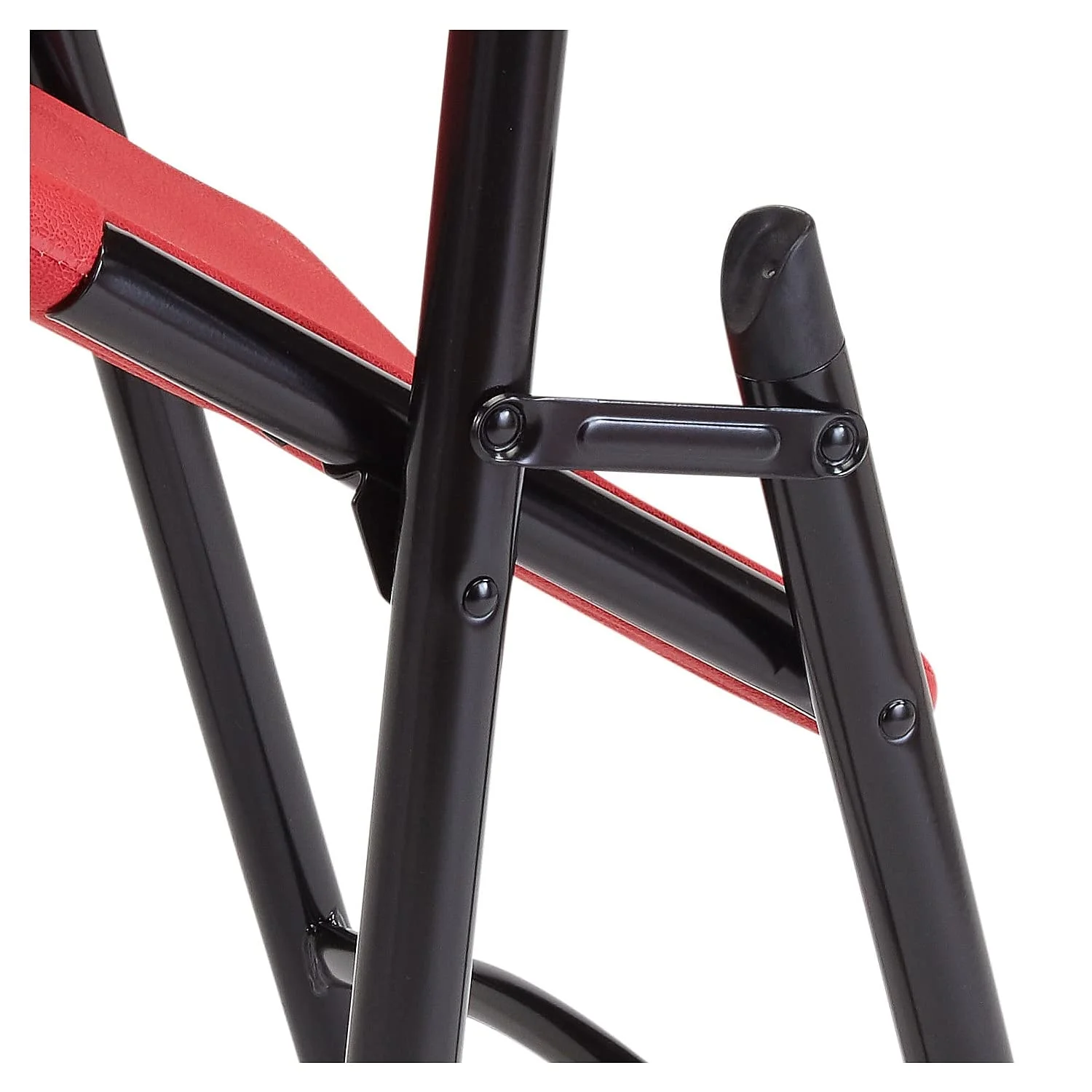 NPS 600 Series Plastic Molded Folding Chair, Red/Black, 4 Pack (640/4)