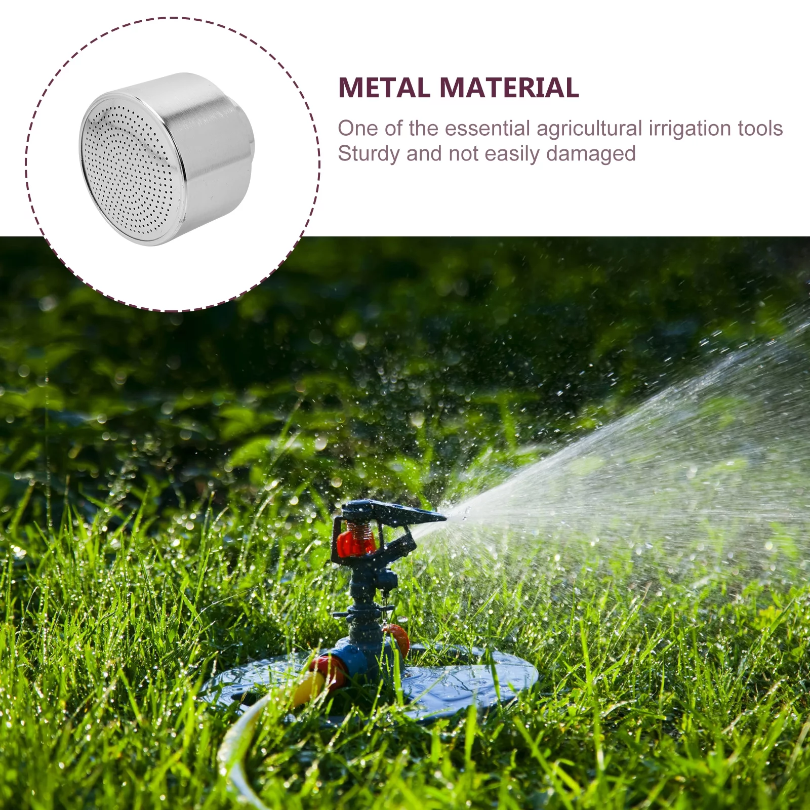 Garden Water Sprinkler Horticultural Seedling Watering Irrigation Lawns Nozzle Sprayer Stick Metal
