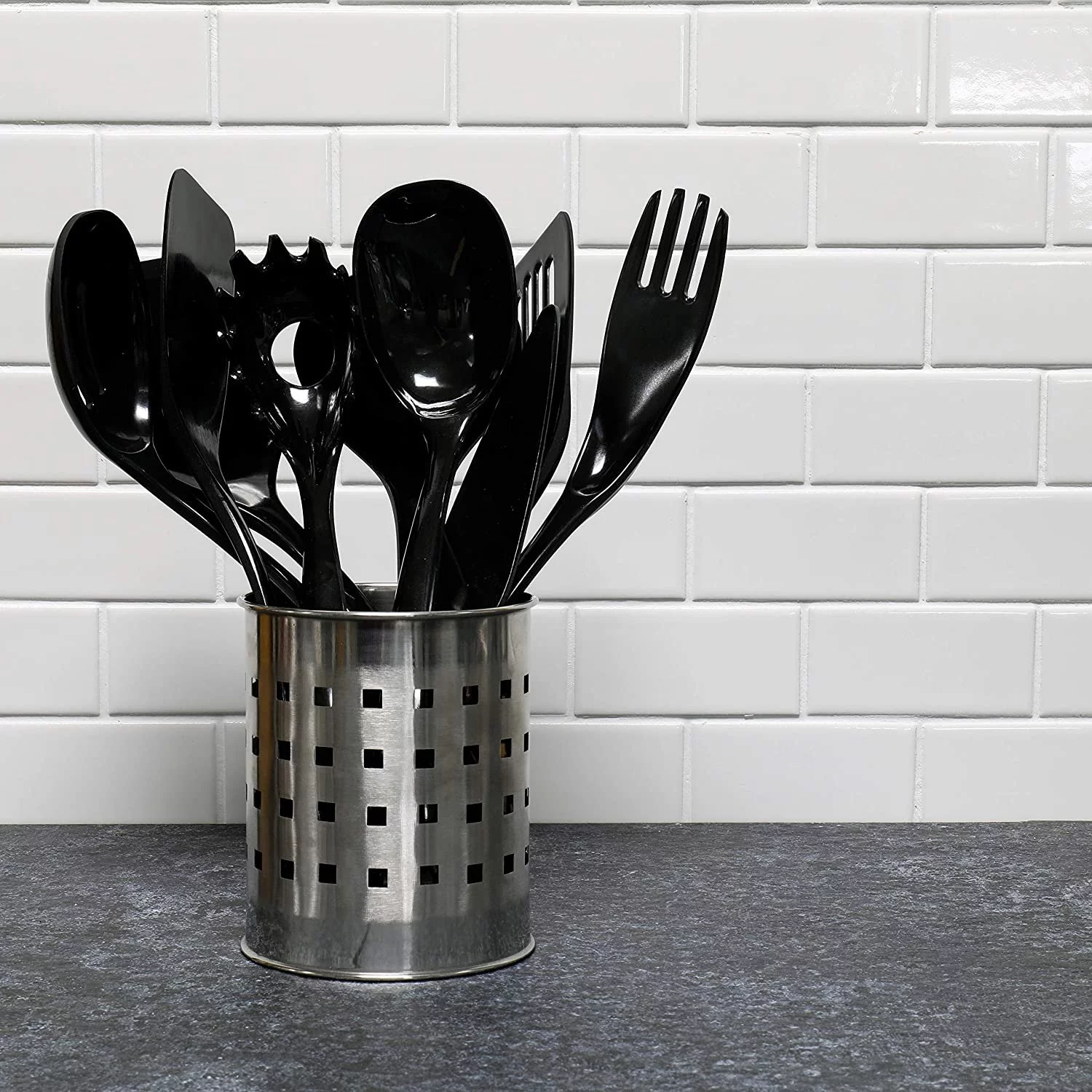 Chef Craft Melamine Spaghetti Fork Kitchen Utensil - Black