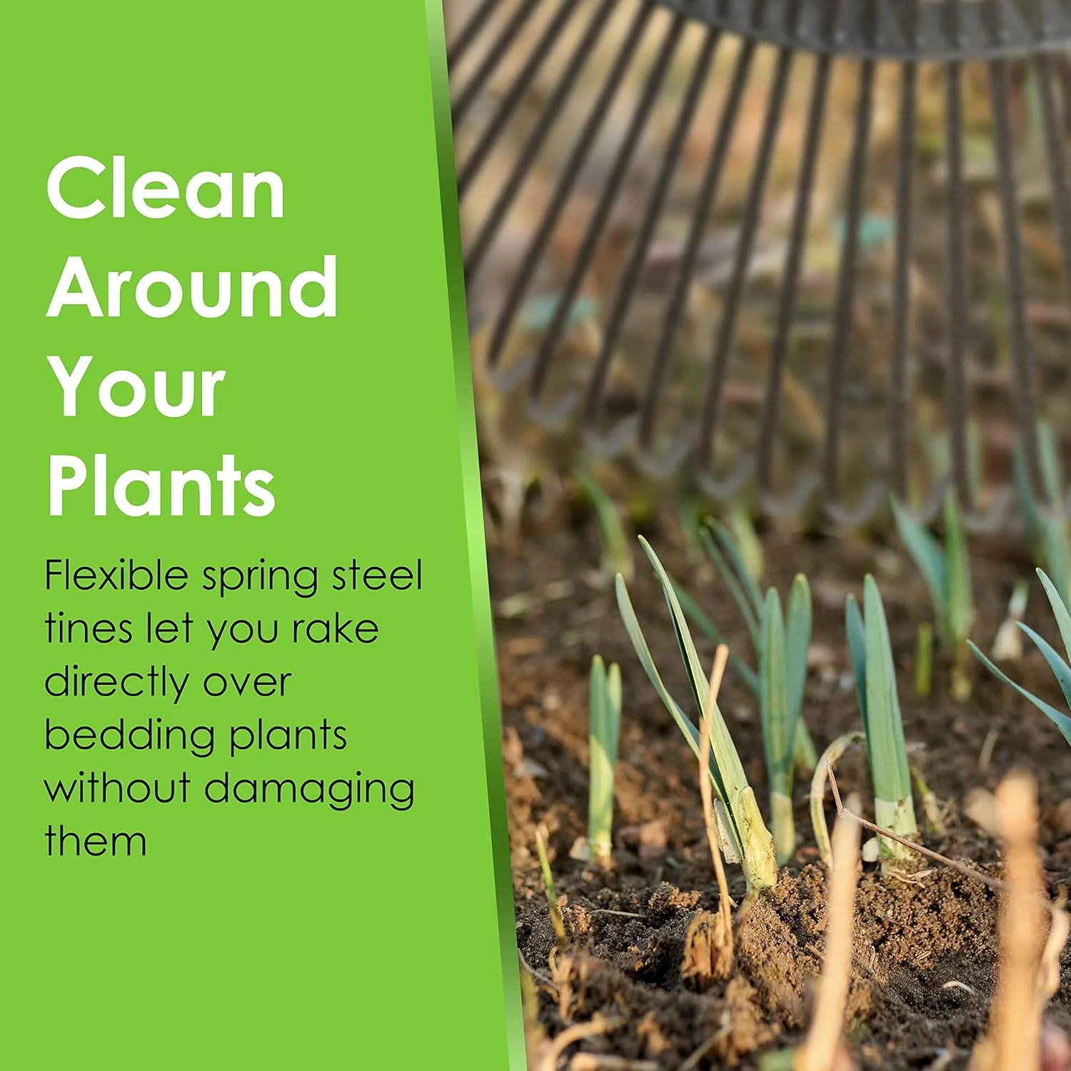 Metal Rake - Small Rake That's Gentle On Plants - Garden Tools For Gardening, Landscaping Tools, Landscape Rake, Tools For Lawn And Garden, Zen Garden Tools