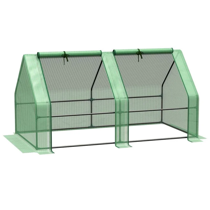 ZAJ 6' x 3' x 3' Mini Greenhouse Portable Hot House with Large Zipper Doors & Water/UV PE Cover for Outdoor and Garden