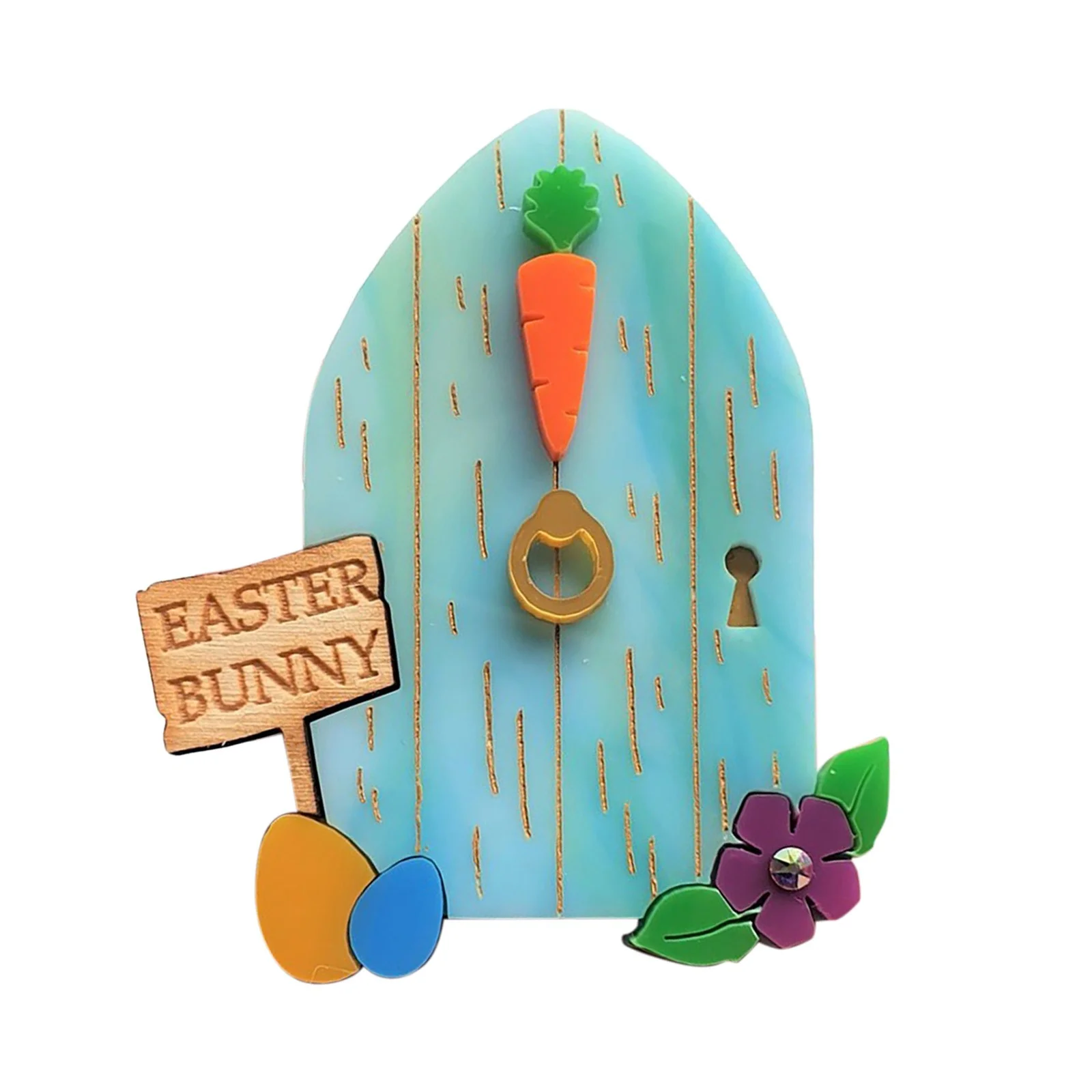 iju7gthy Gold Earrings Hoops 4Th of July Easter Bunny House Carrot Brooch Acrylic Brooch Happy Spring Brooch