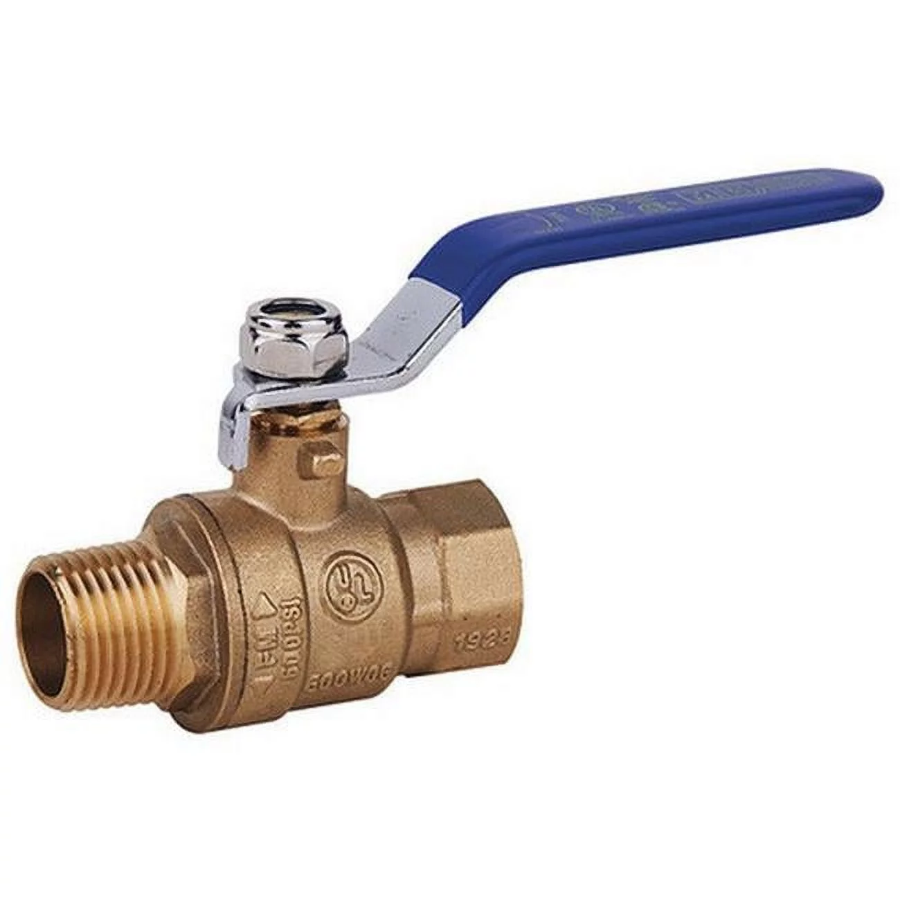 Manufacturer Varies Brass Ball Valve,FNPT x MNPT,1/2 in 6GD23