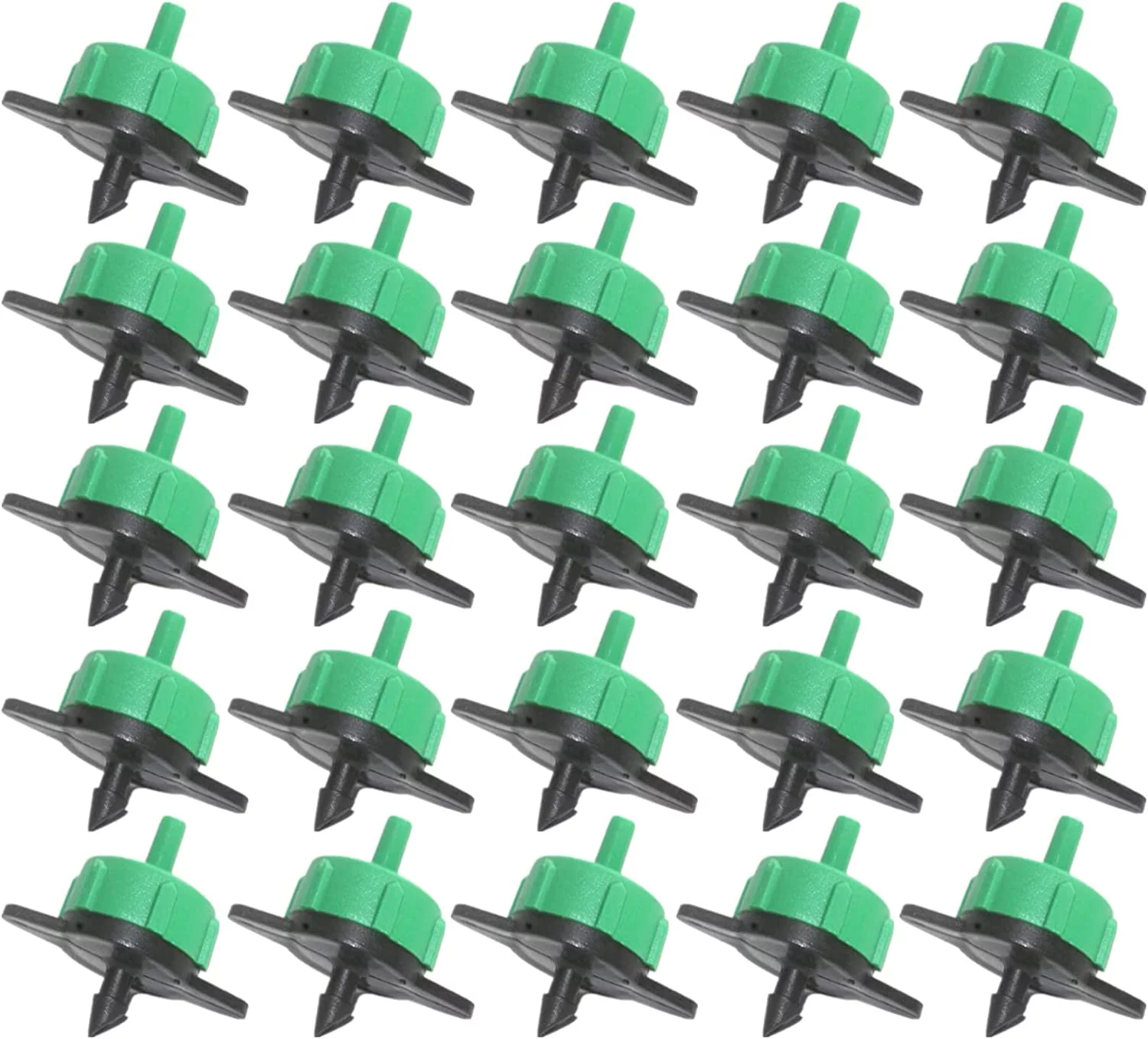 100 Pack 1/2 GPH Per Hour Drip Emitter Pressure Compensating Drippers 2L/H Irrigation Emitter Maintains Constant Water Flow Drip Irrigation Emitters Connect 1/4